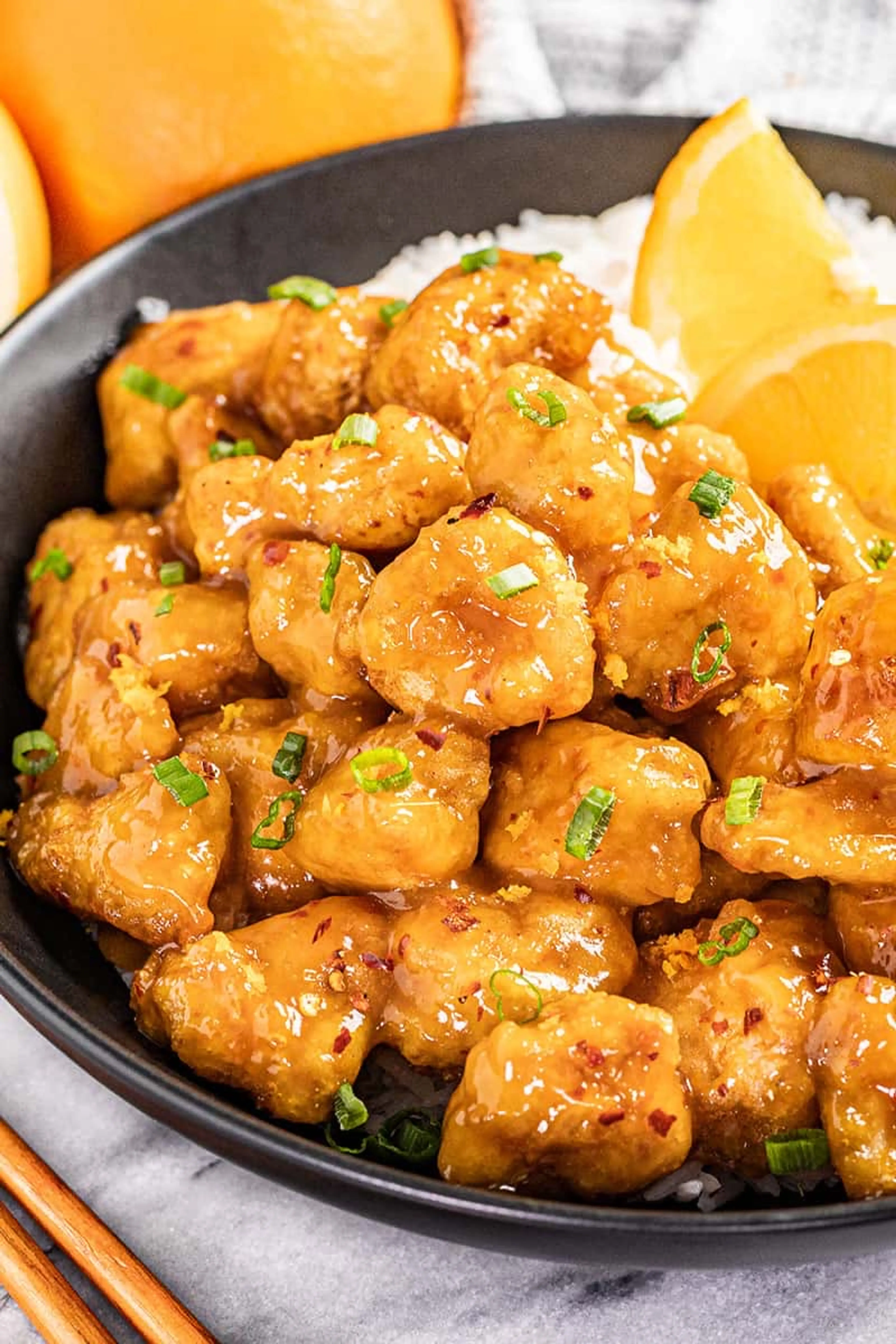 Chinese Takeout Orange Chicken.