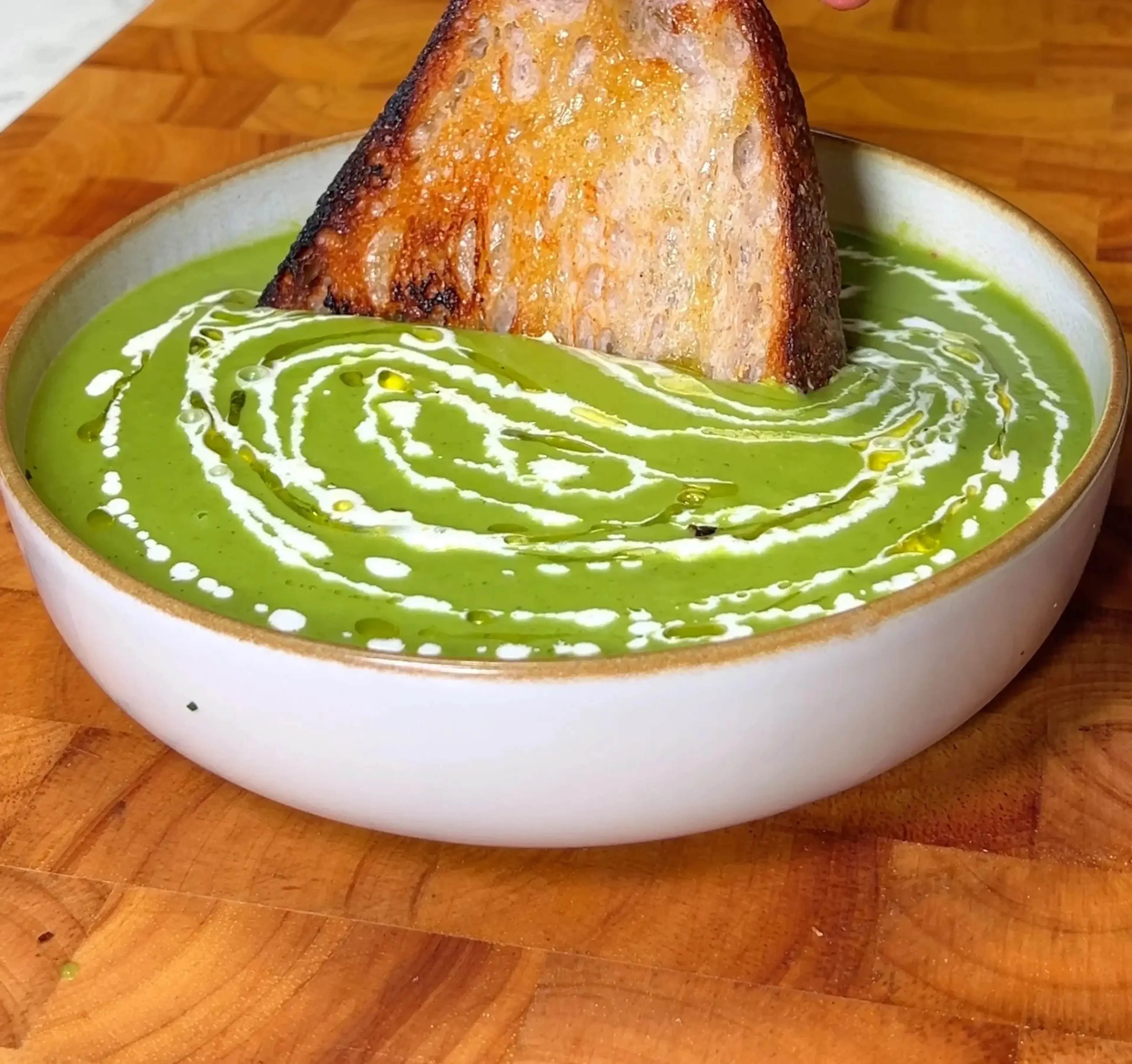 Roasted Green Vegetable Soup