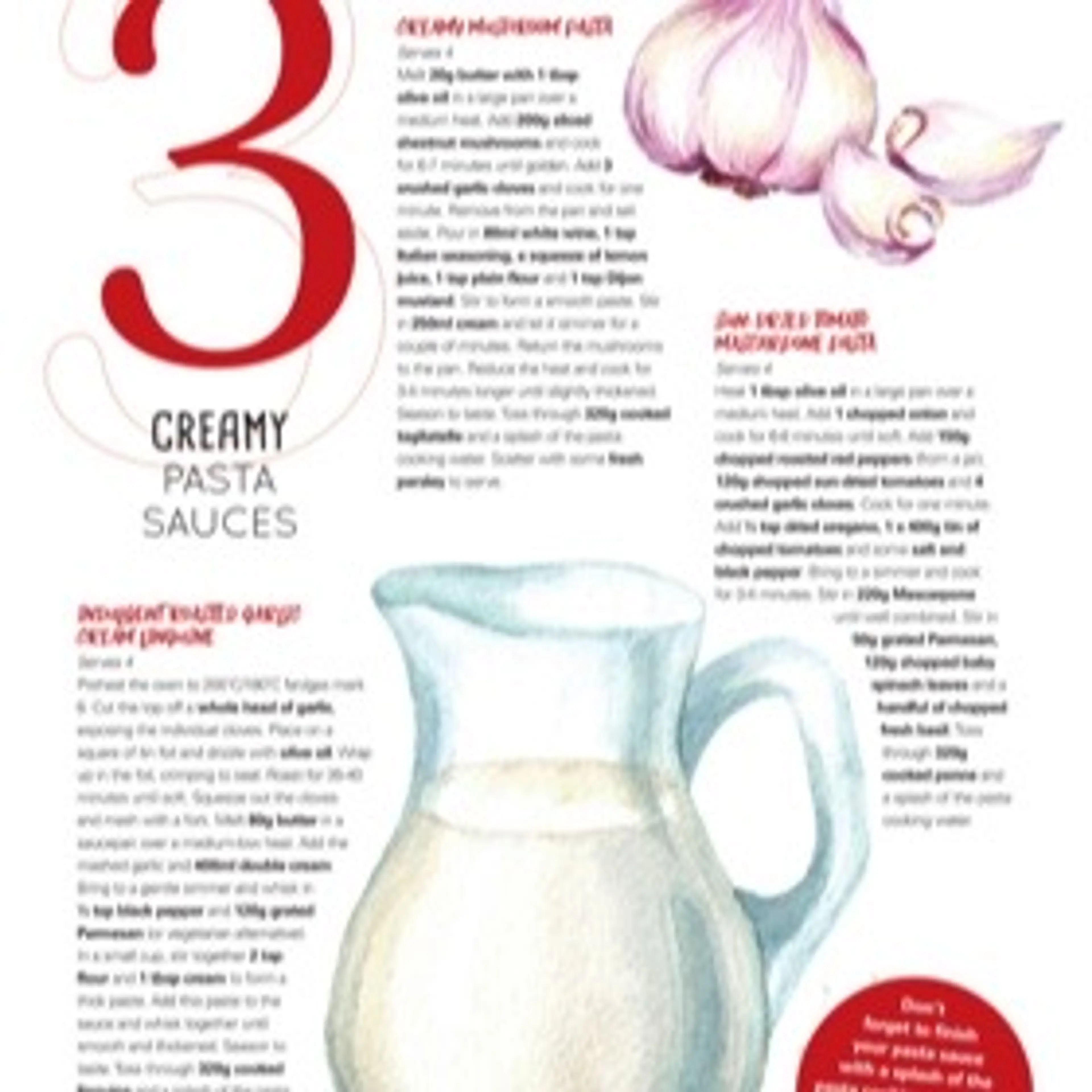 Creamy Pasta Sauces