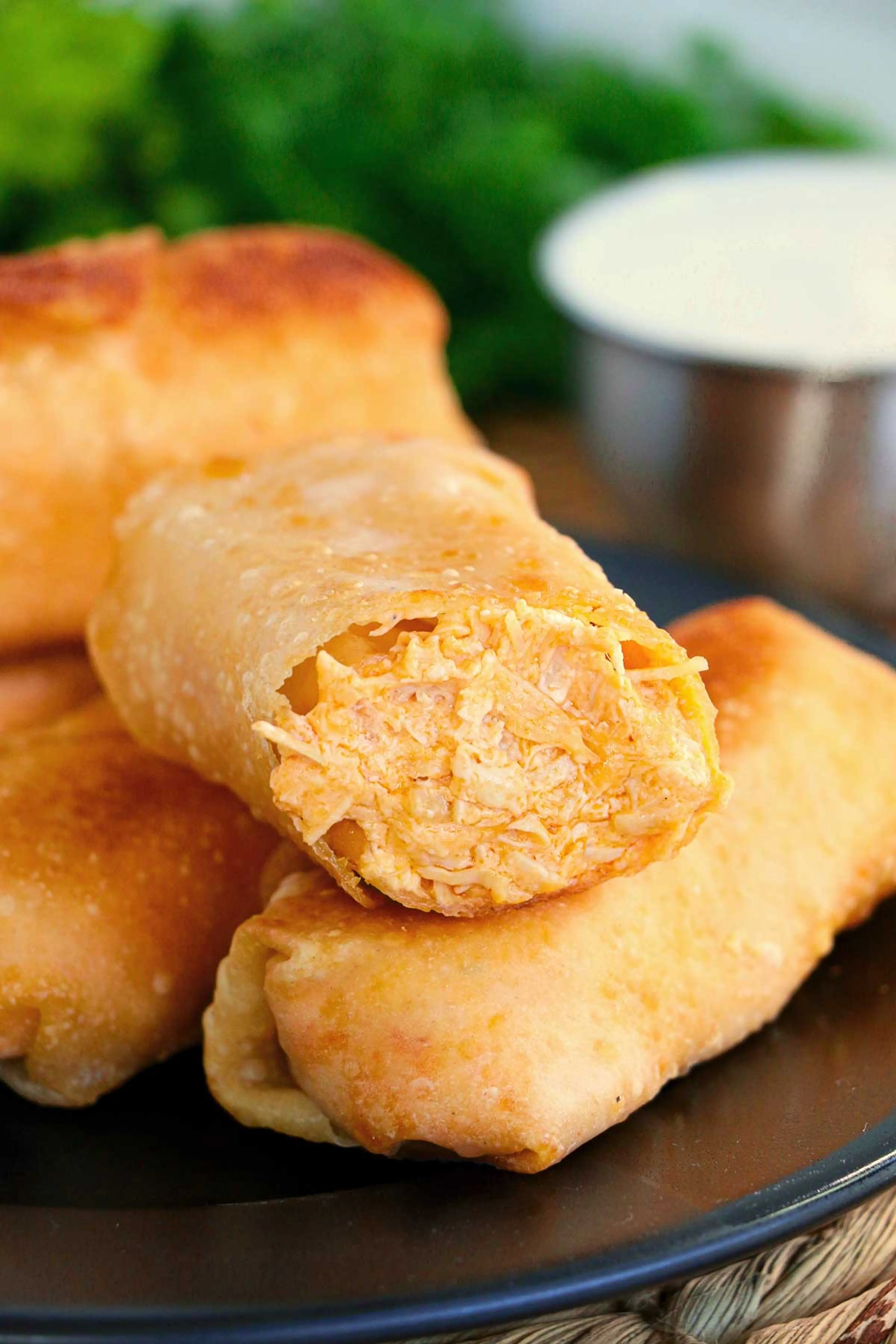 Buffalo Chicken Egg Rolls