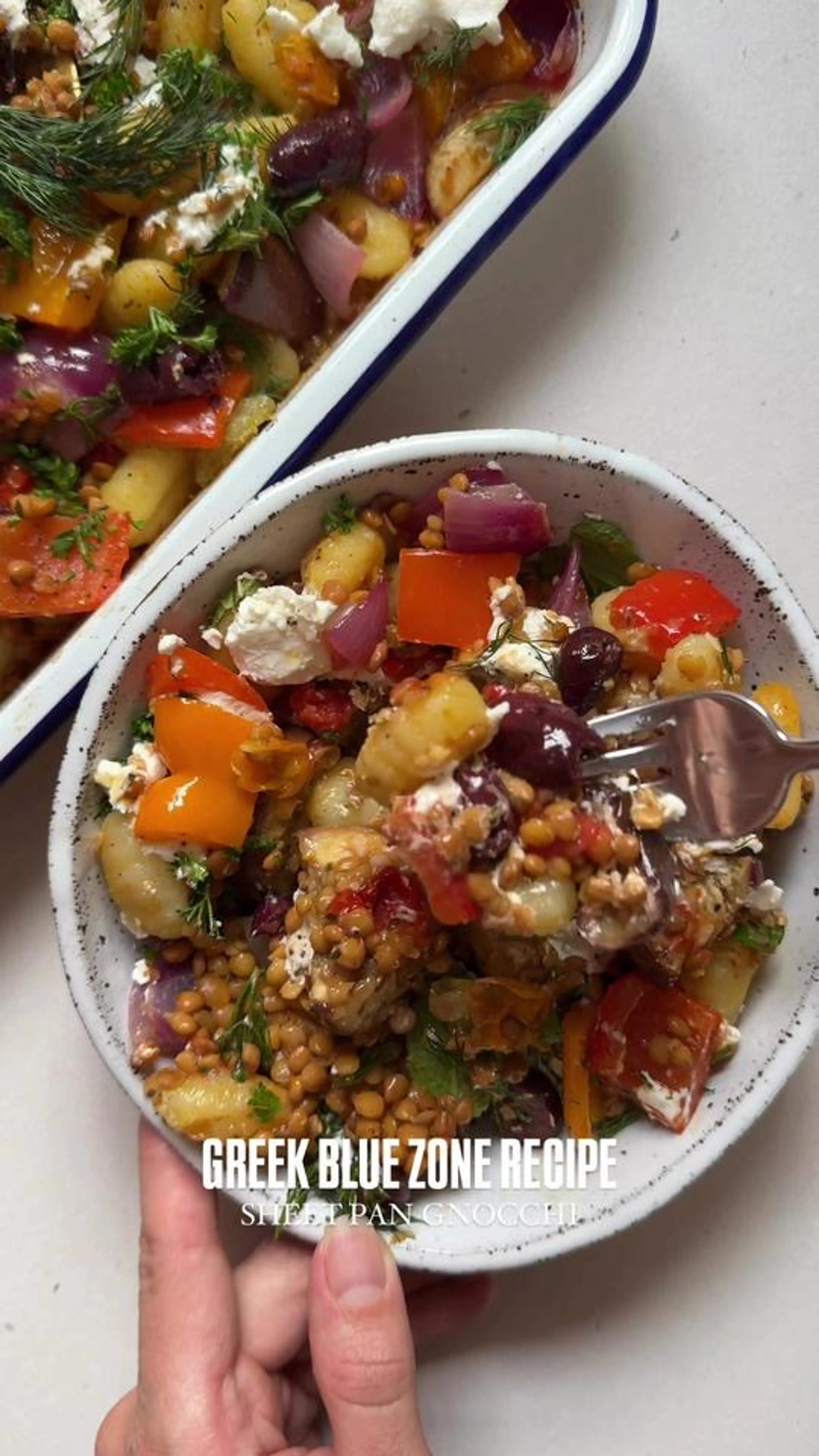 Greek Blue Zone - Sheet Pan Veg Gnocchi