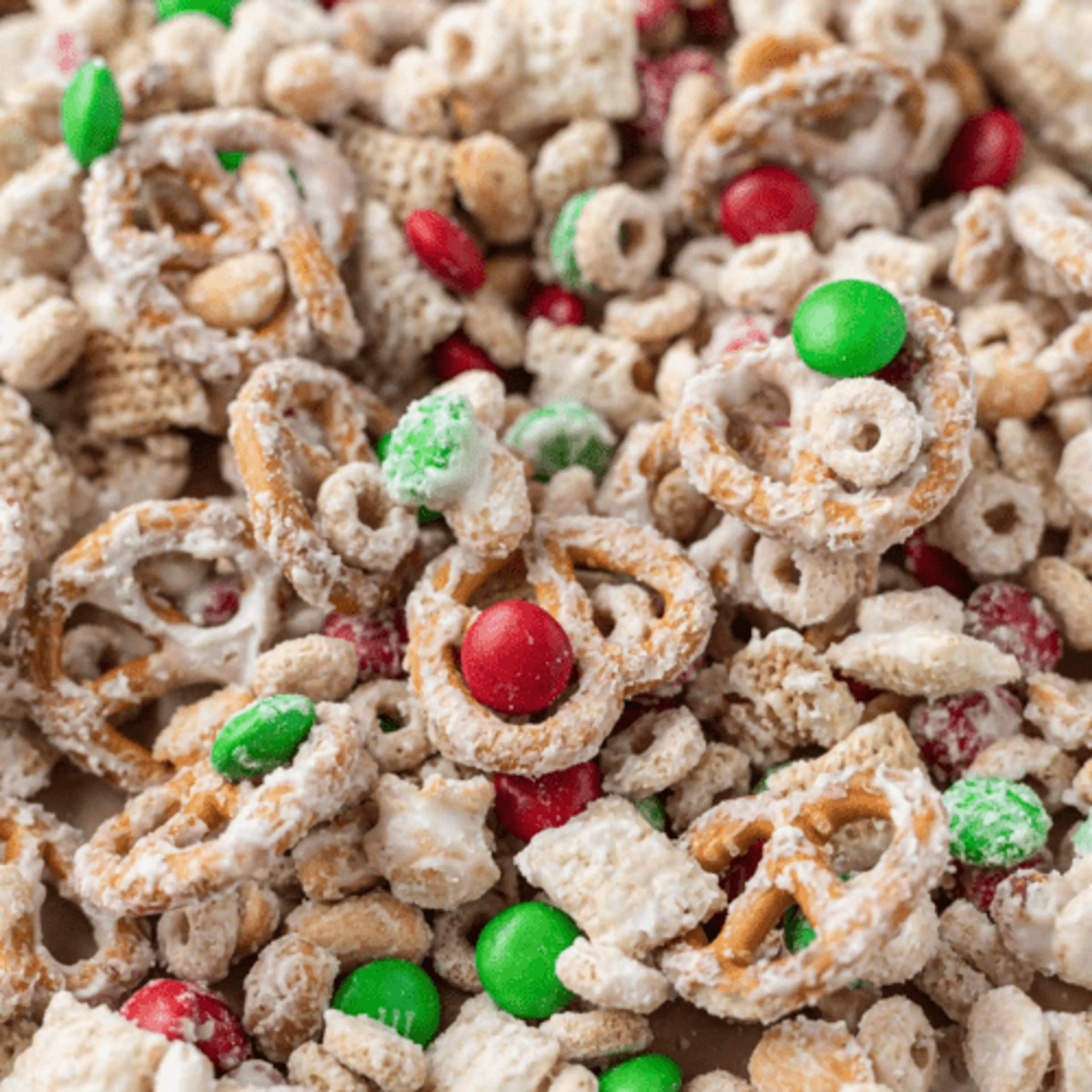 M&M Cheerios & Chex Snack Mix (Karen Hobbs)