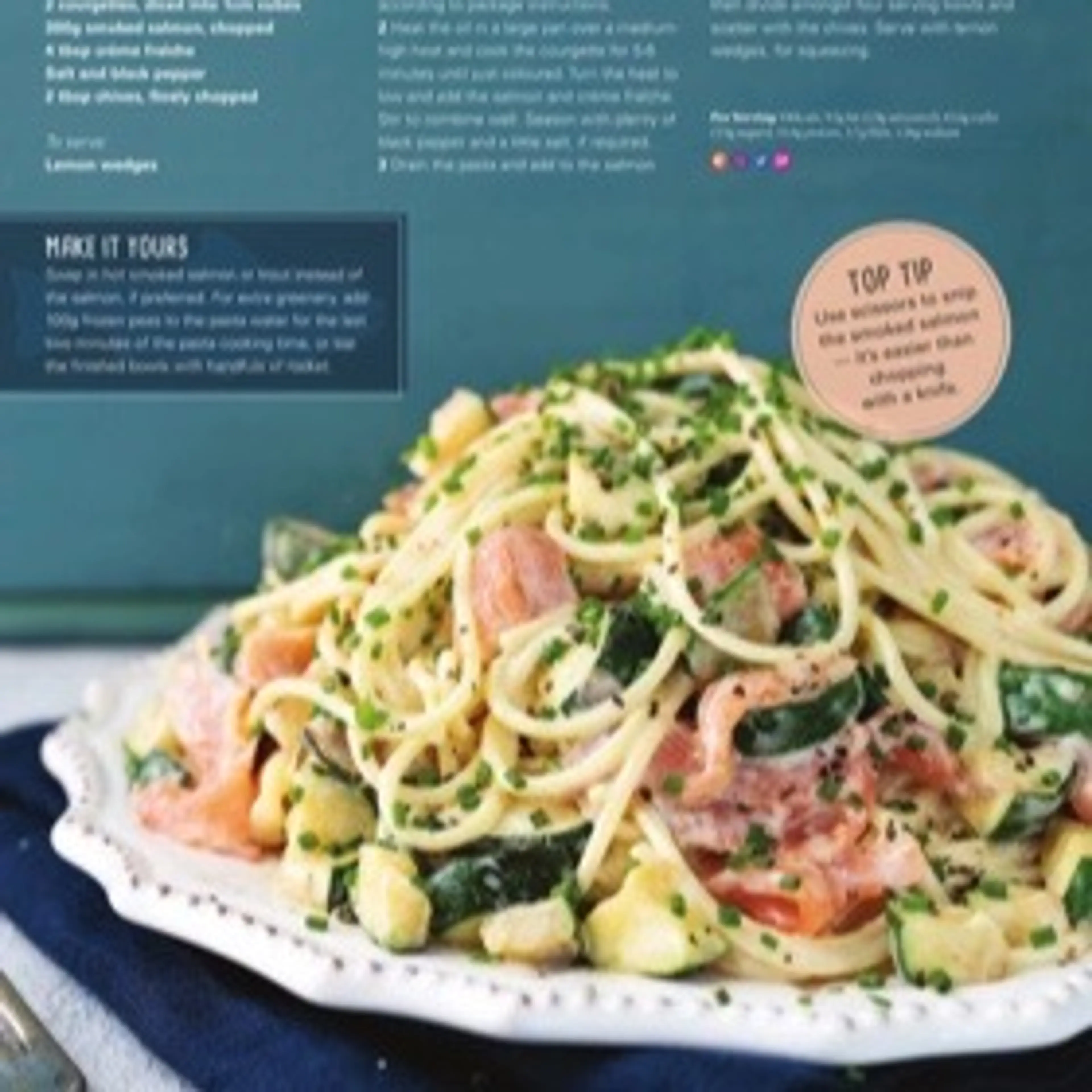Salmon And Courgette Spaghetti
