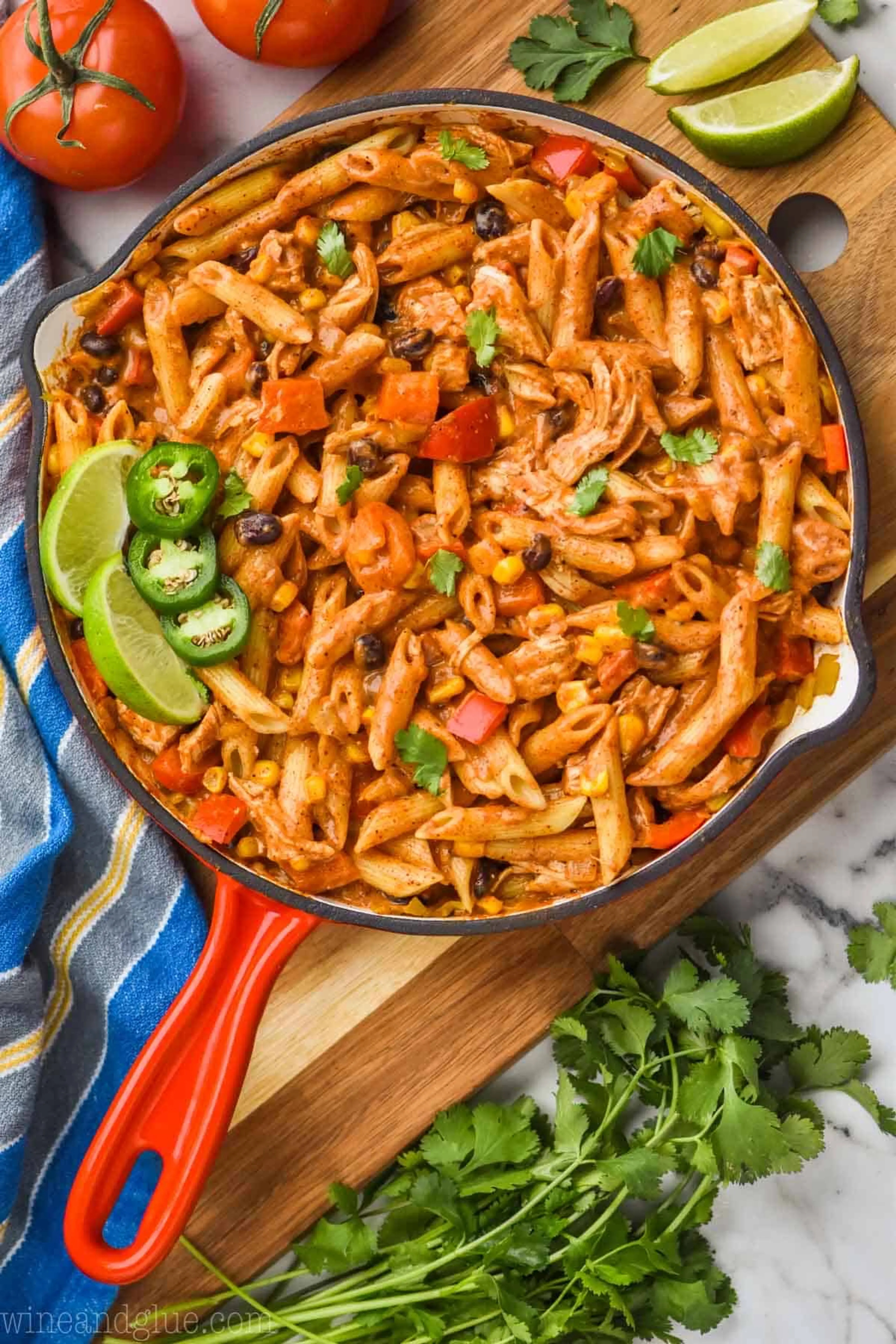 One Pot Southwestern Alfredo Pasta
