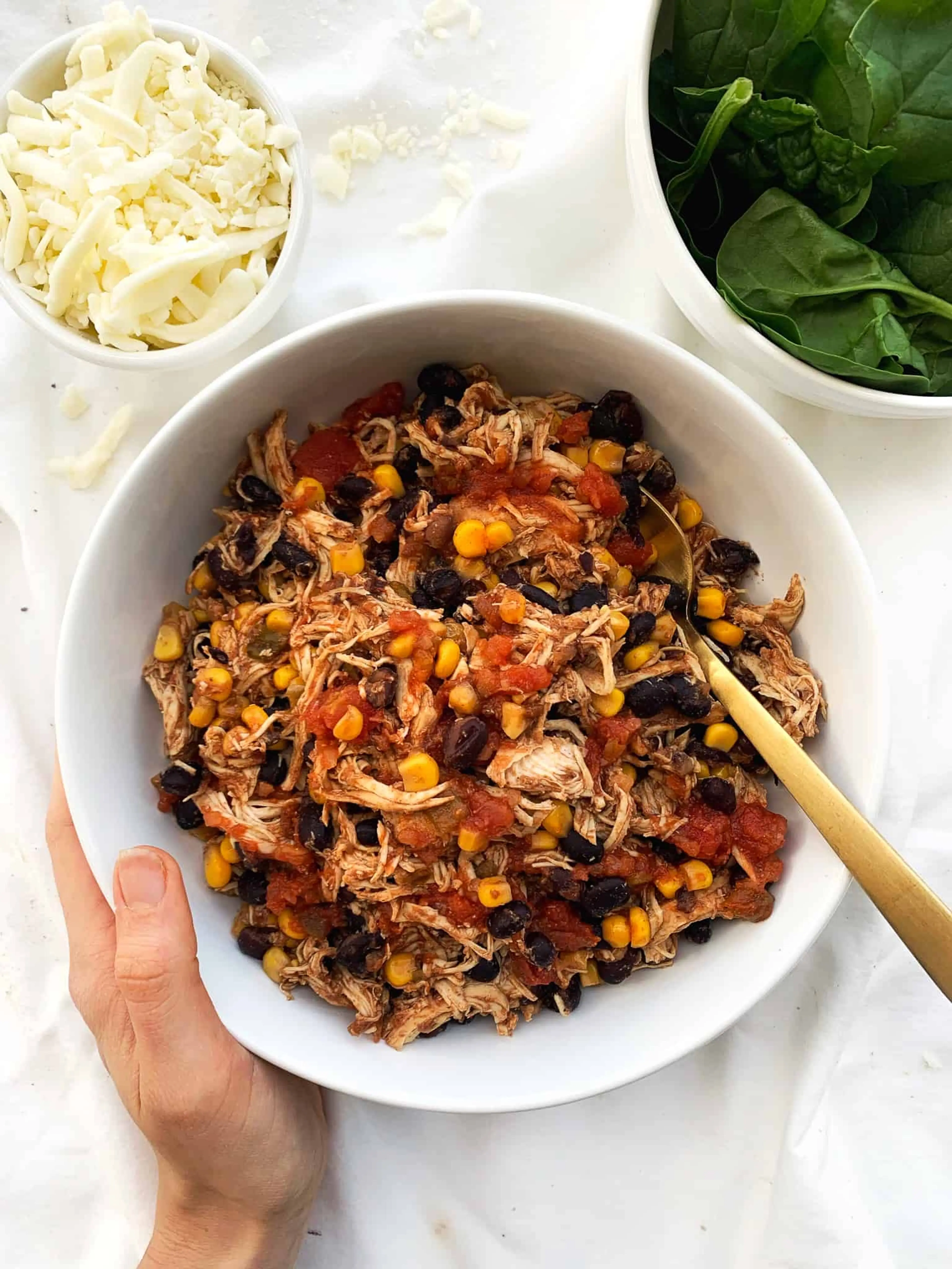Five Ingredient Tex Mex Crockpot Chicken | Easy Meal Prep Di