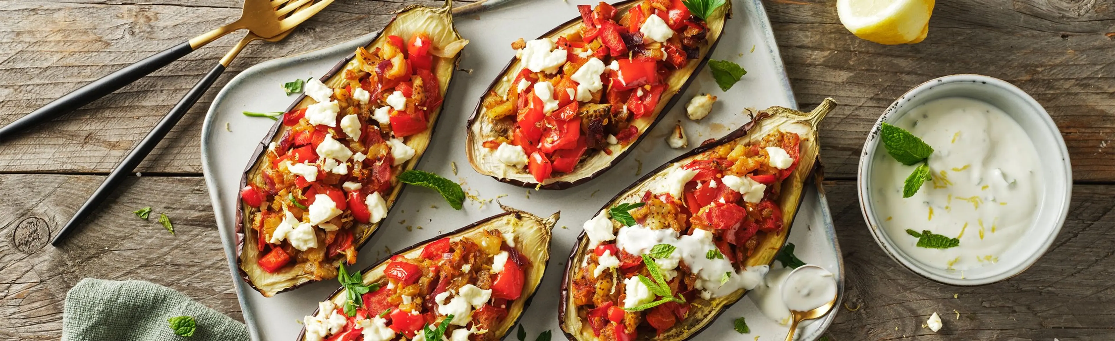 Gefüllte Auberginen