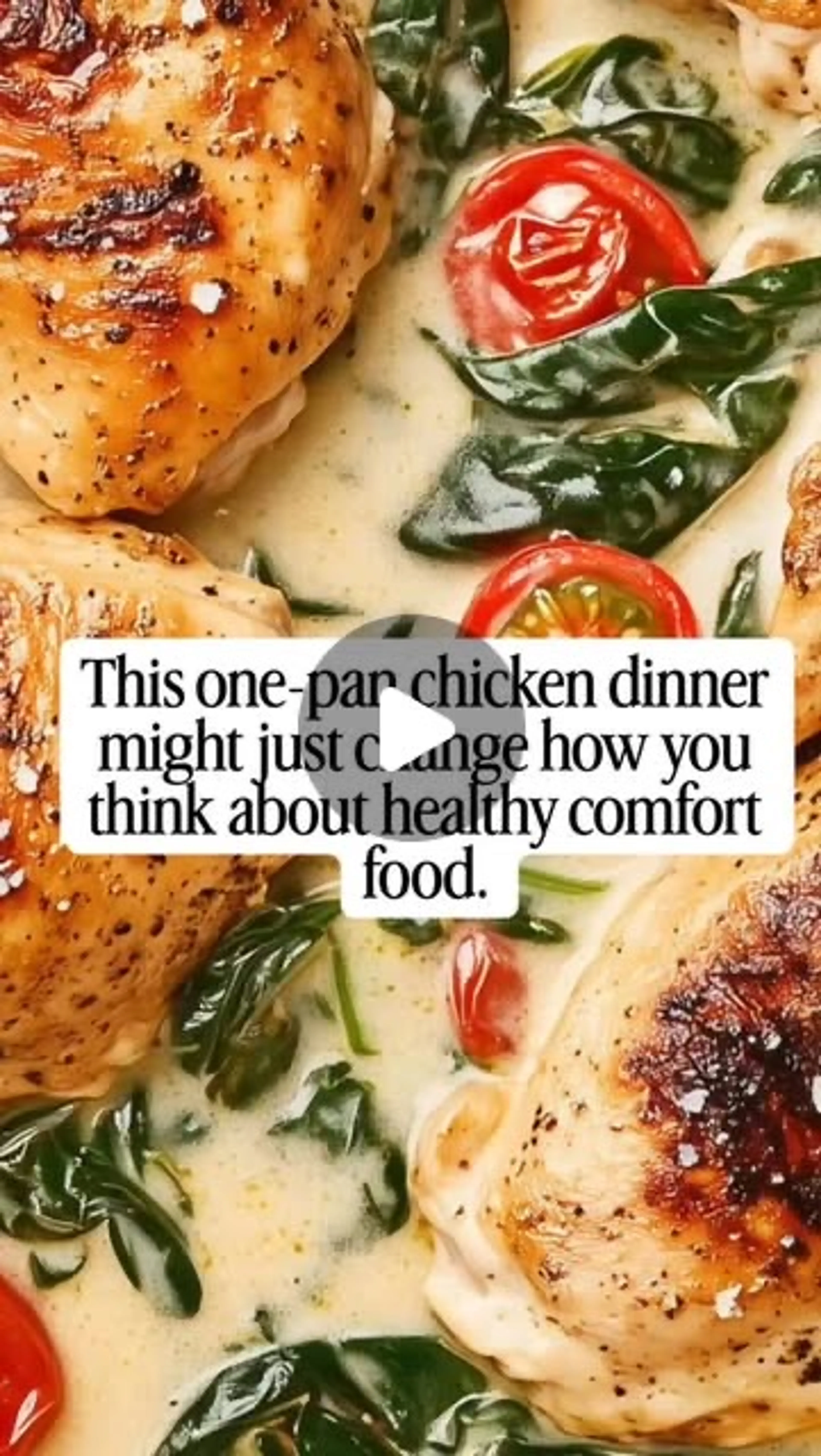 Creamy One Pan Chicken and Spinach Skillet