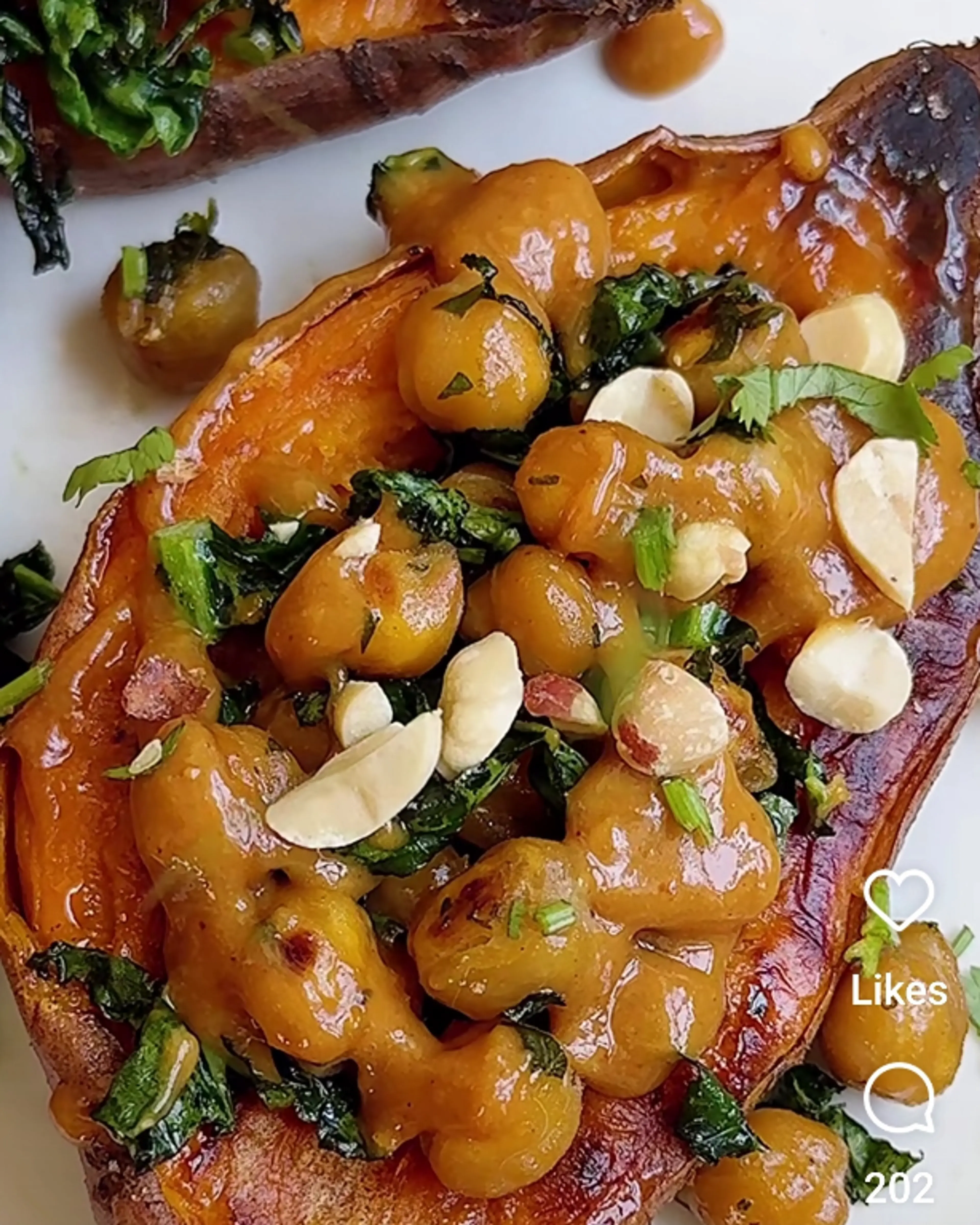 Sweet Potato Bosts with Spicy Ginger Peanut Sauce