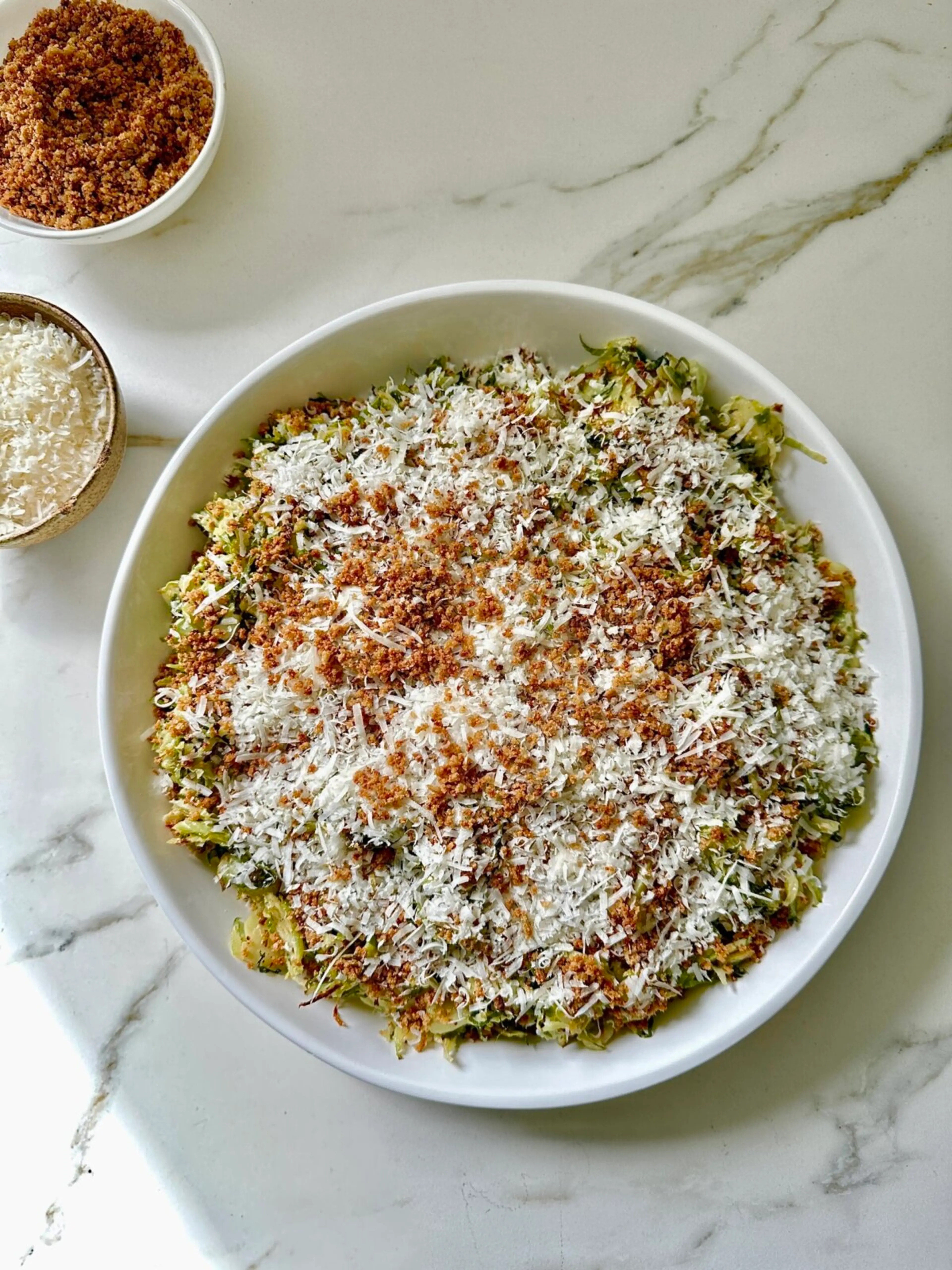 Warm Brussels Sprouts Caesar Salad (with Caesar Dressing)