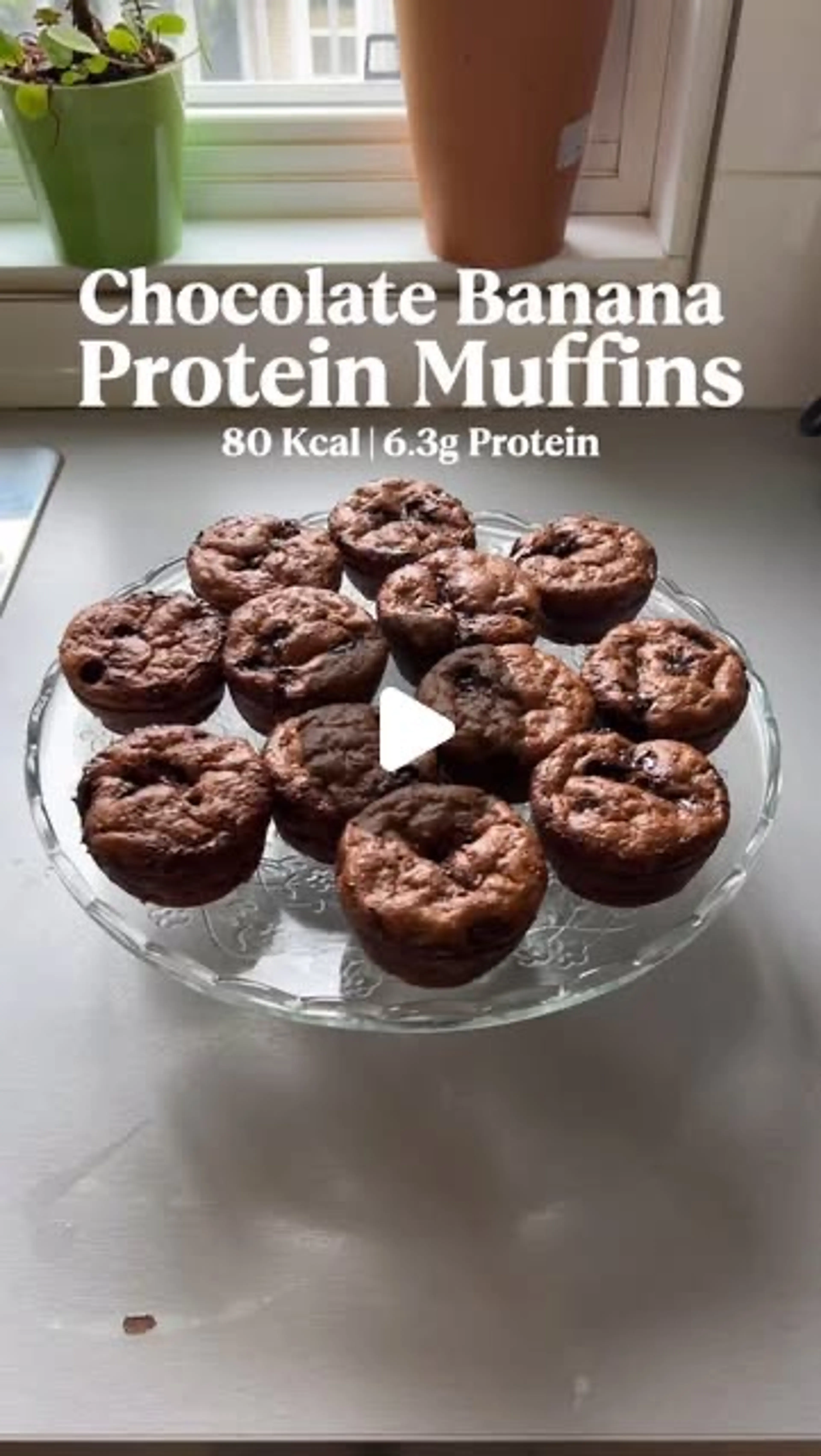 Simple and Fast Chocolate & Banana Protein Muffins! Full Rec
