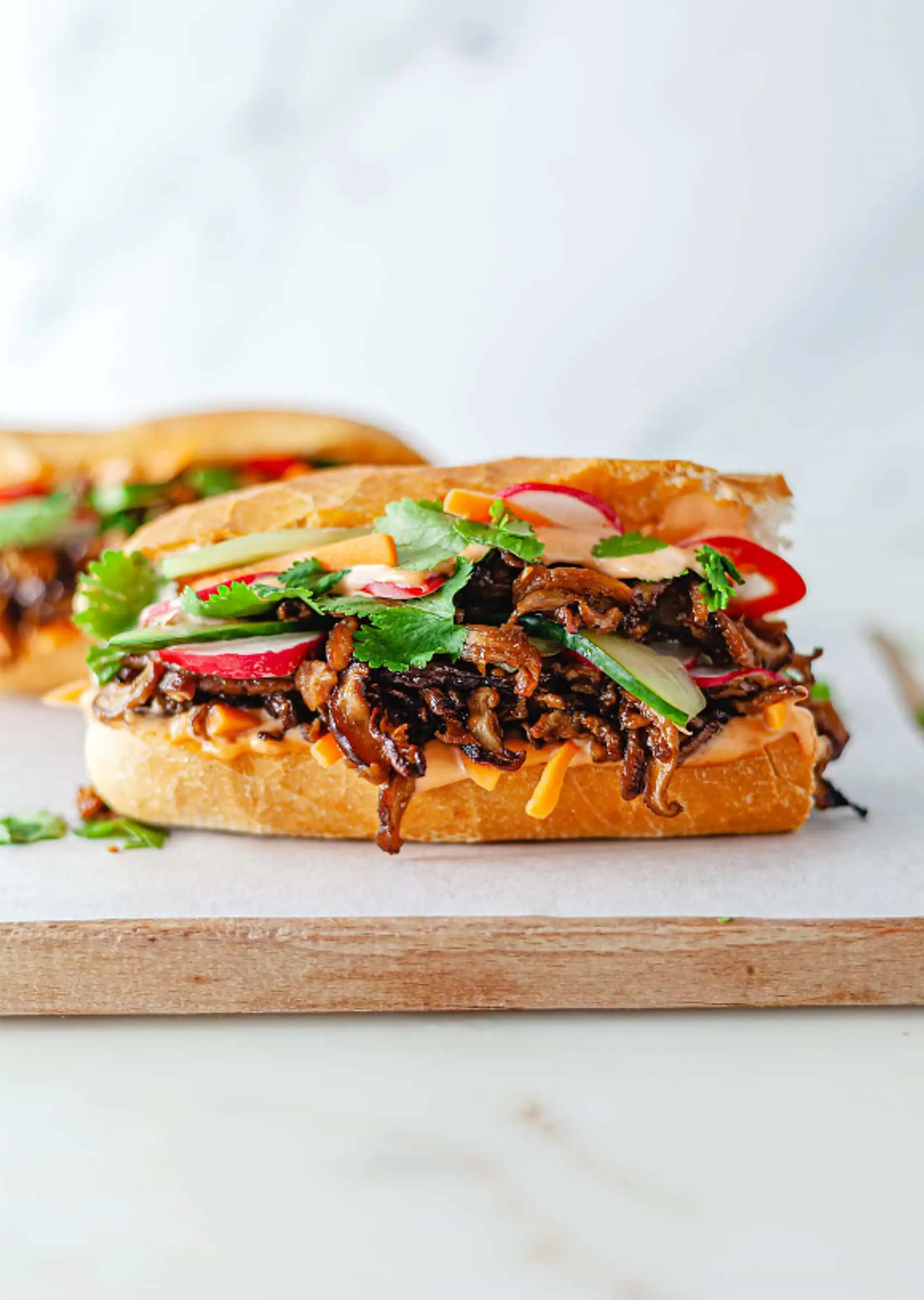 Pulled Mushroom Banh Mi