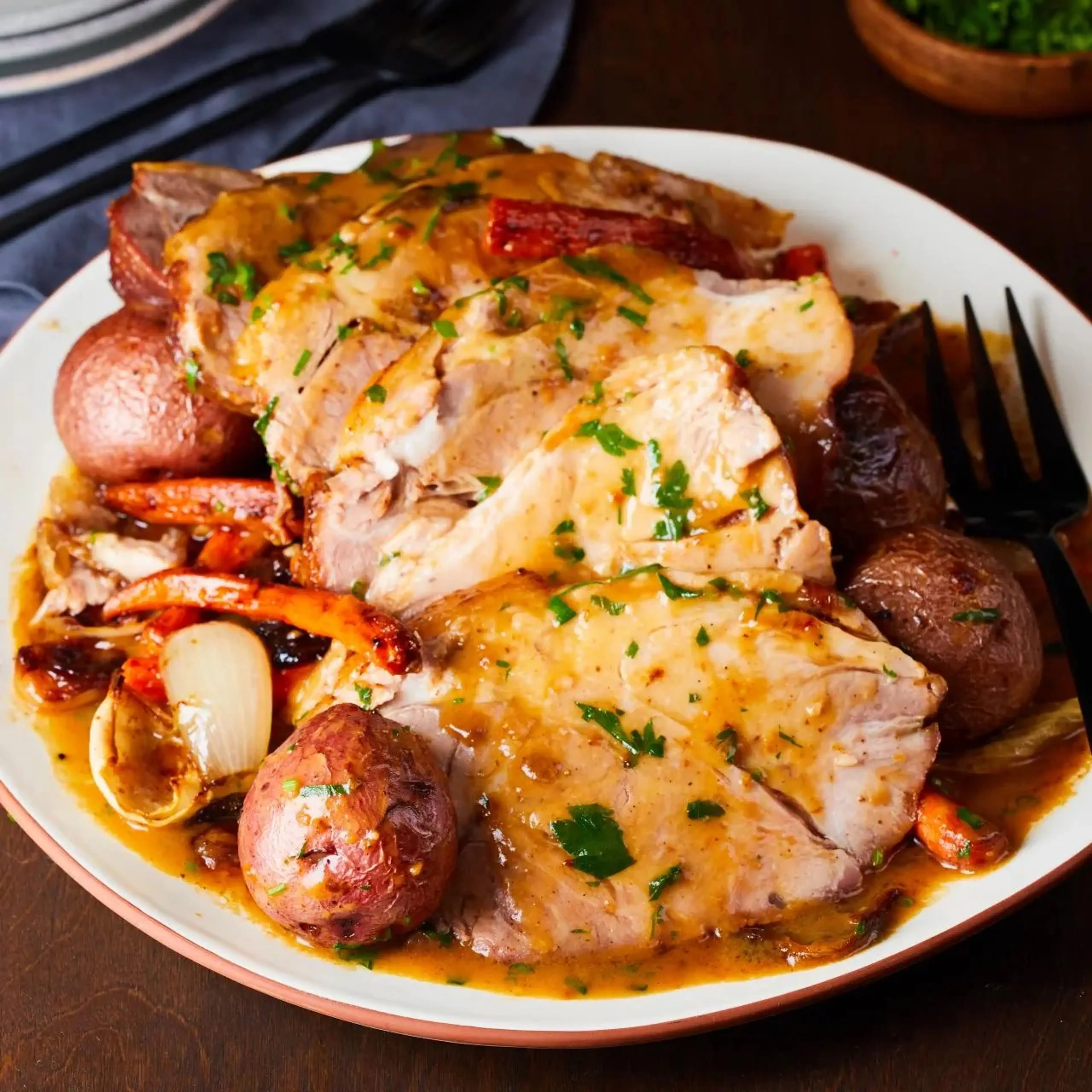 Michael Symon’s Roasted Pork Shoulder with Pan Gravy