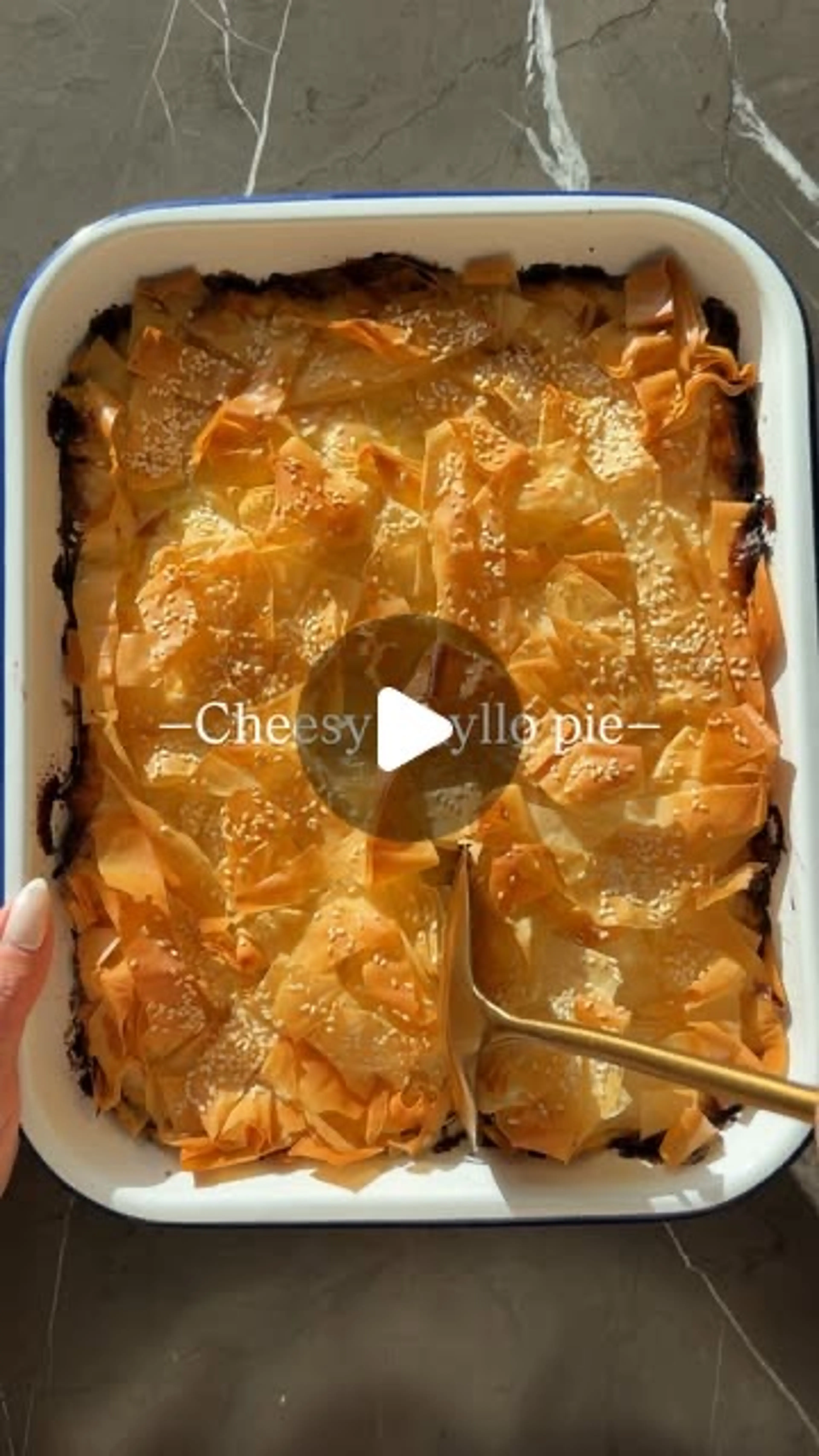 Cheesy Phyllo Ribbon Pie