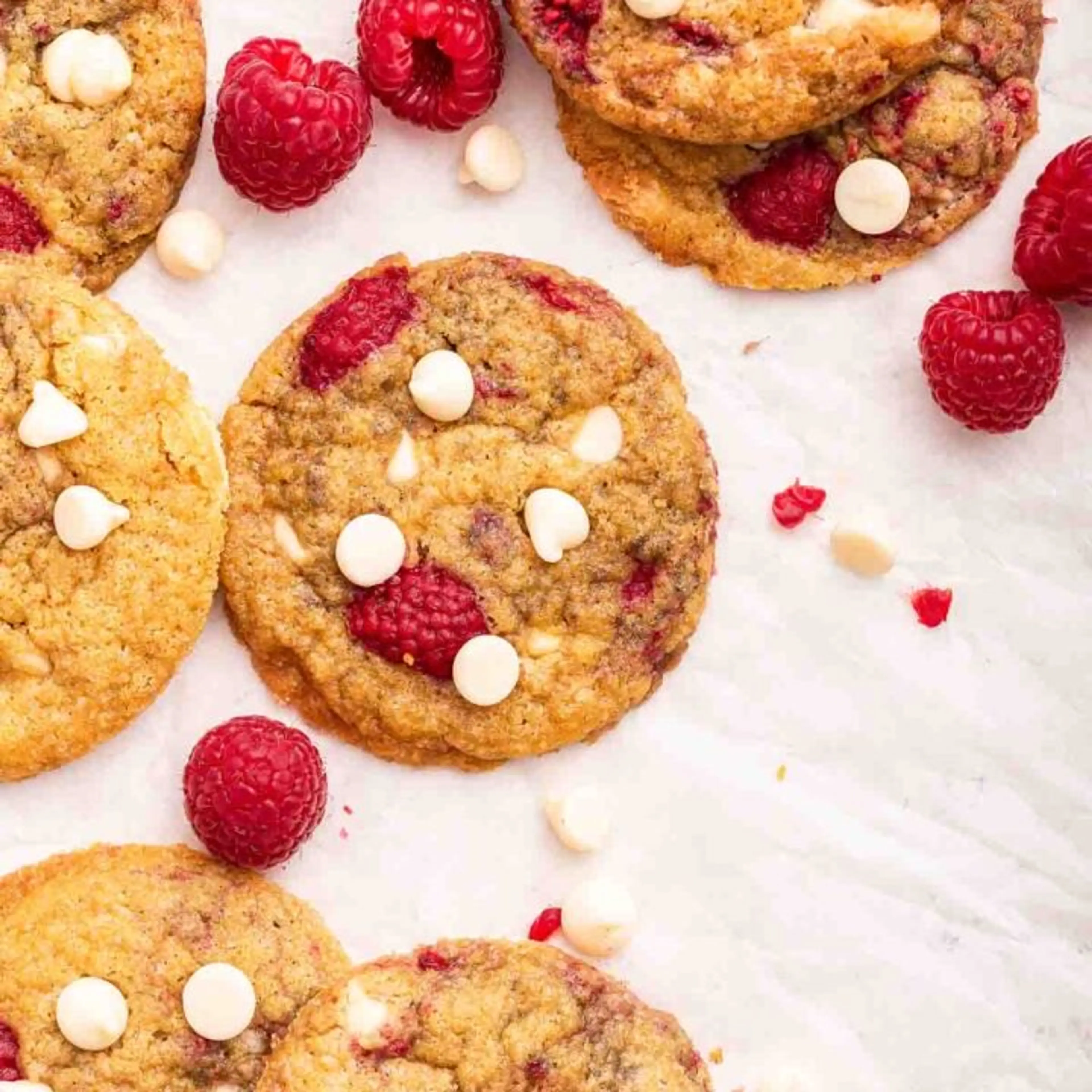 White Chocolate Raspberry Cookies