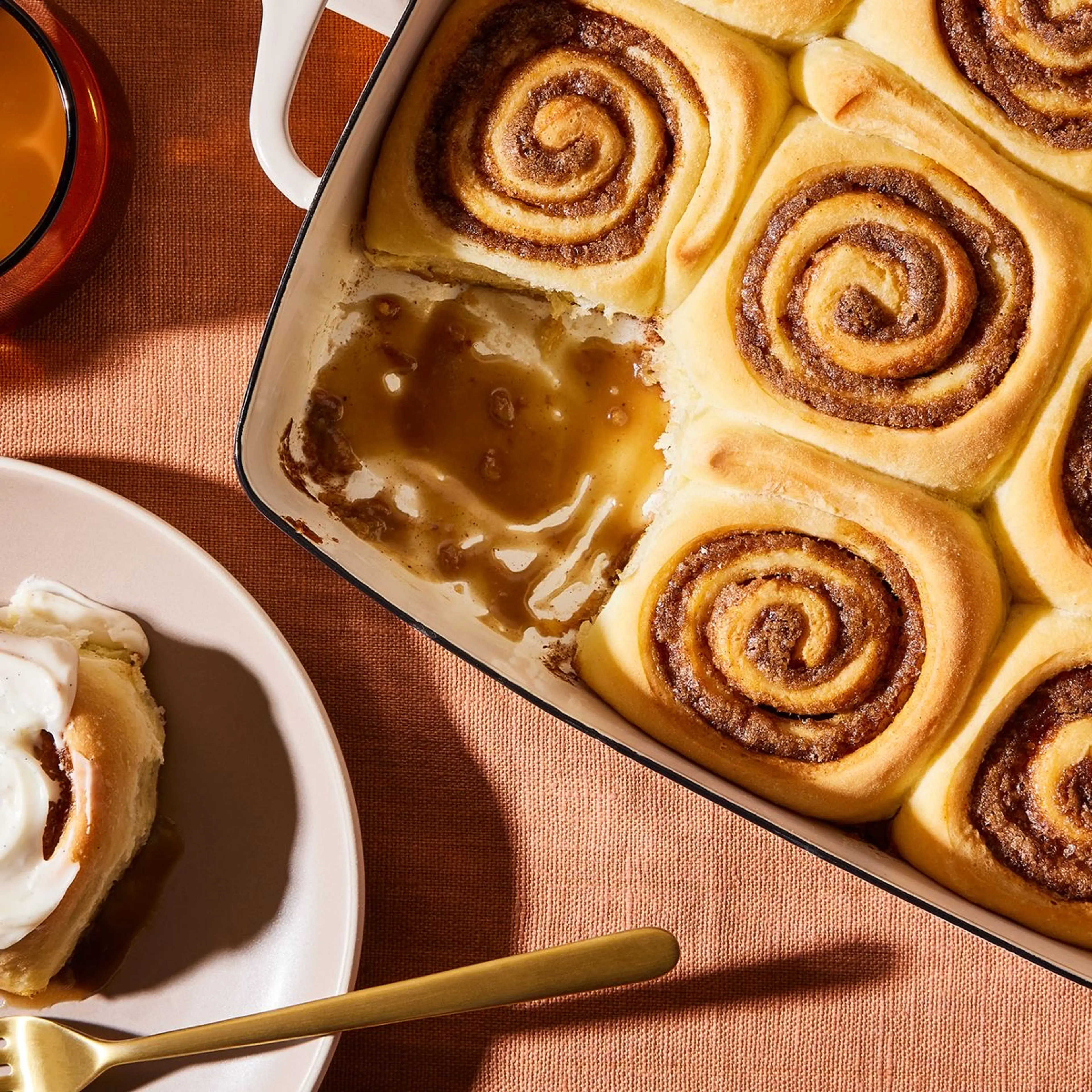 Cinnamon Rolls With Bourbon Icing