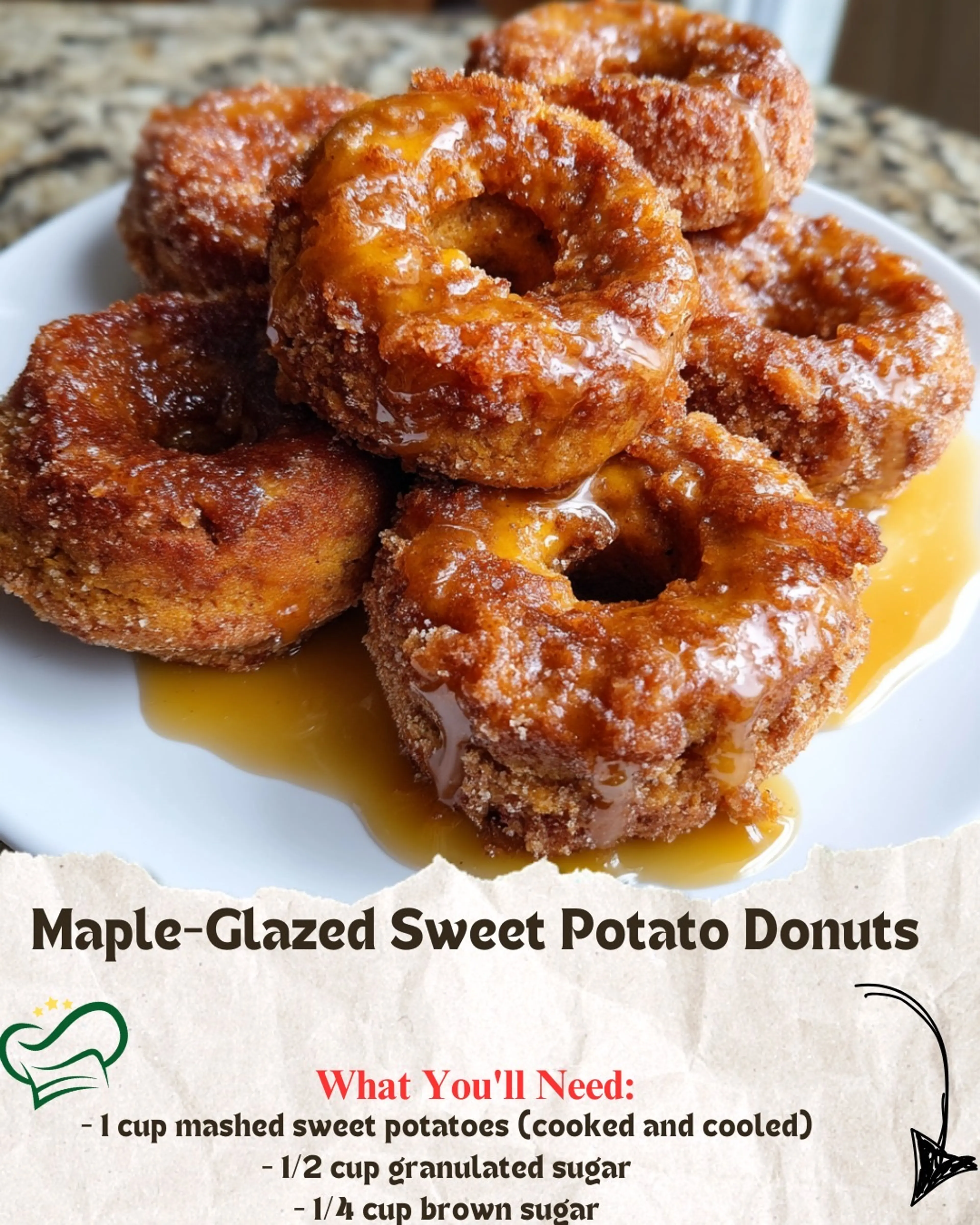 Maple-glazed Sweet Potato Donuts