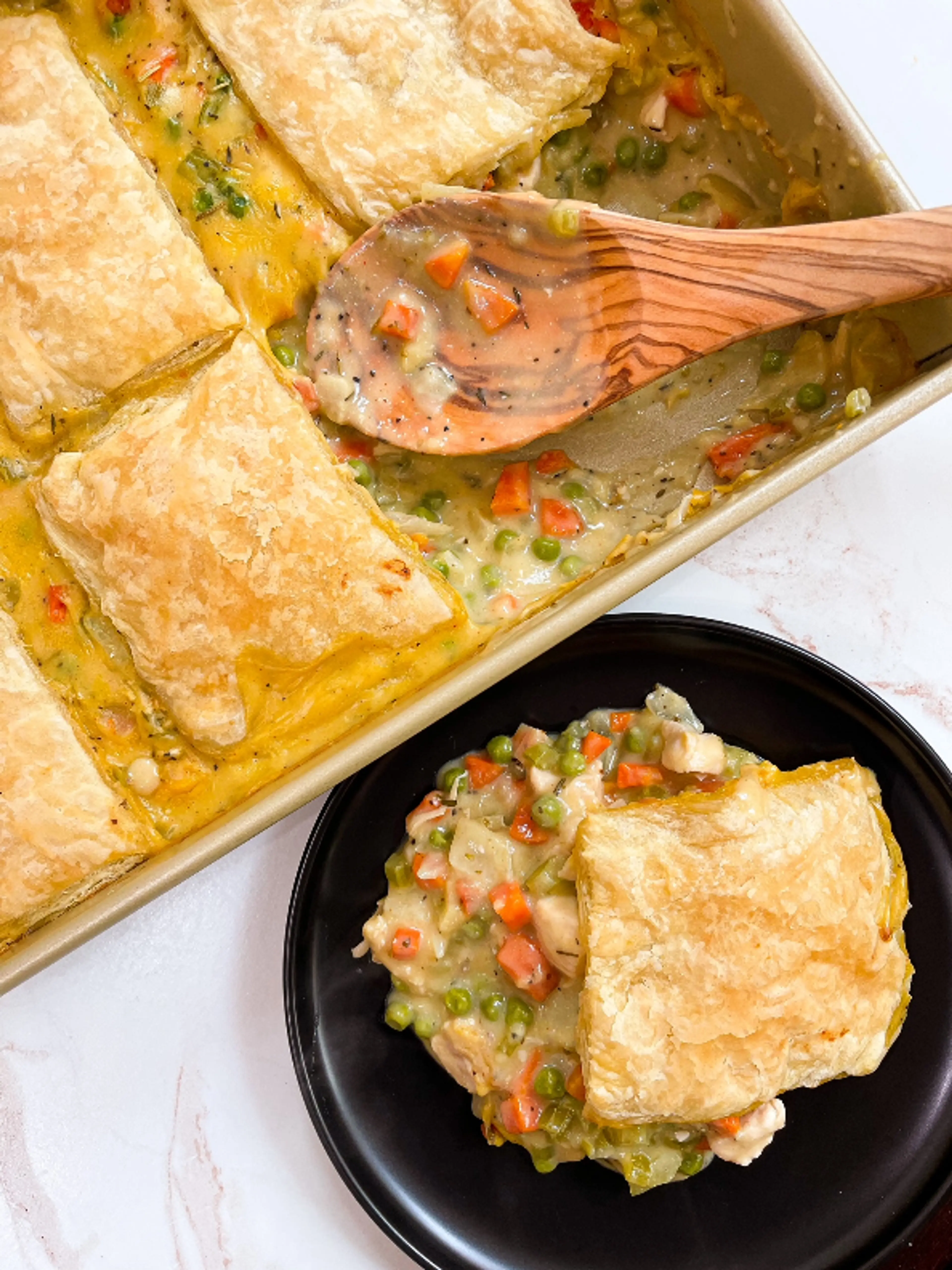 High Protein and Loaded Veggie Chicken Pot Pie