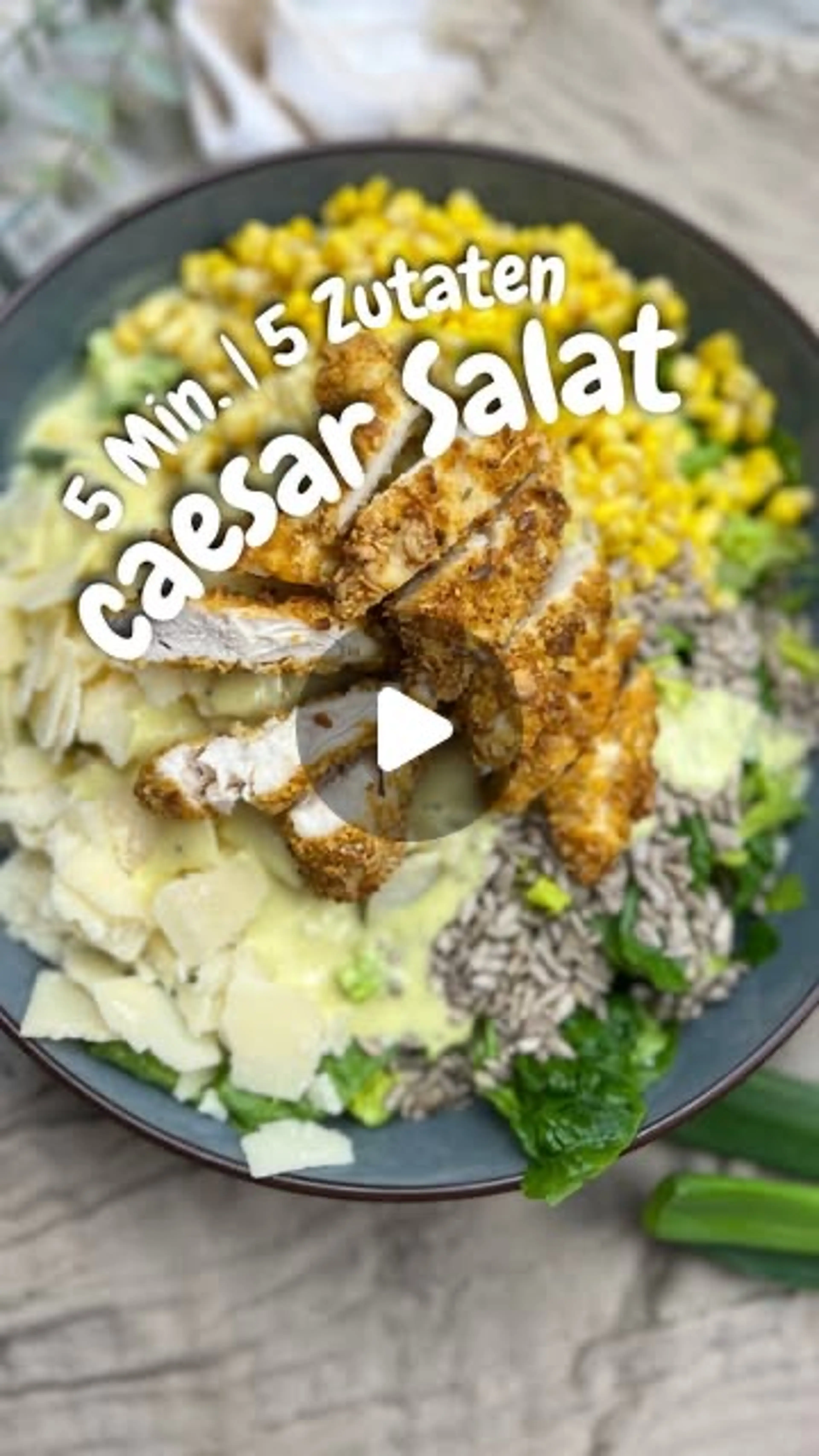 5 Min. Protein Caesar Salat – Einfach, Schnell, Easy