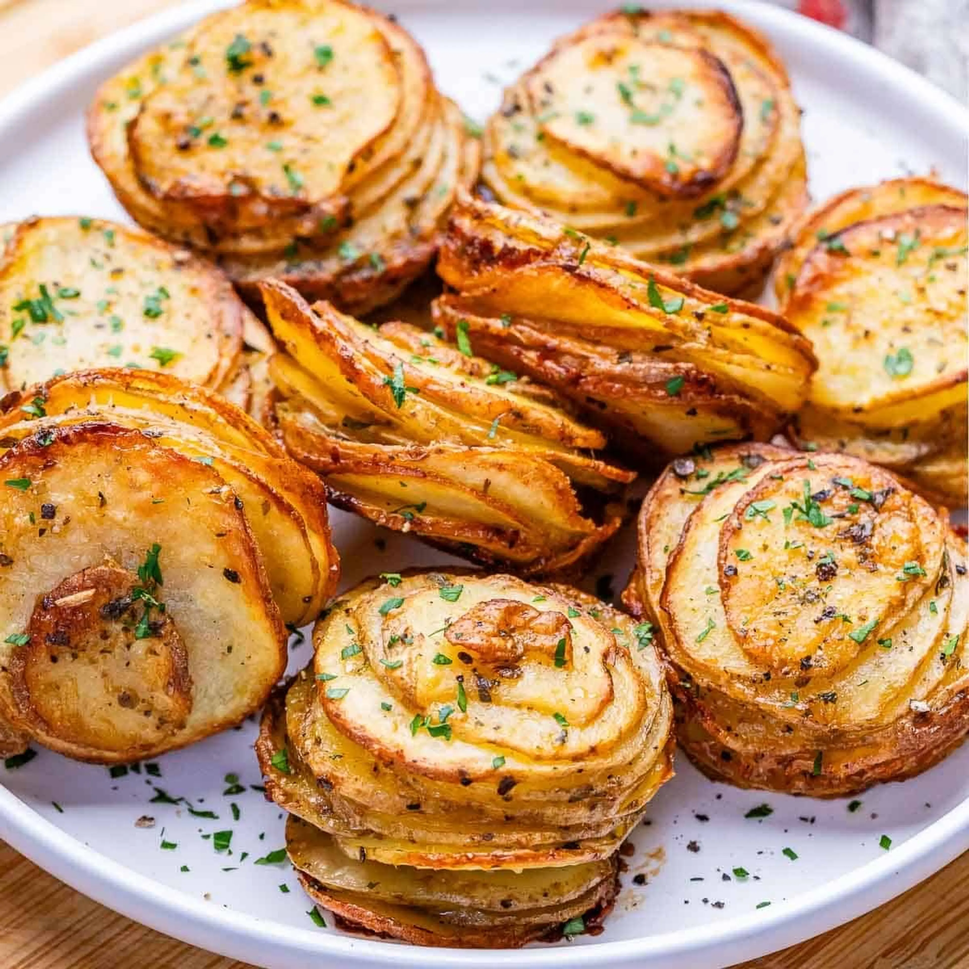 Potato Stacks With Parmesan Cheese