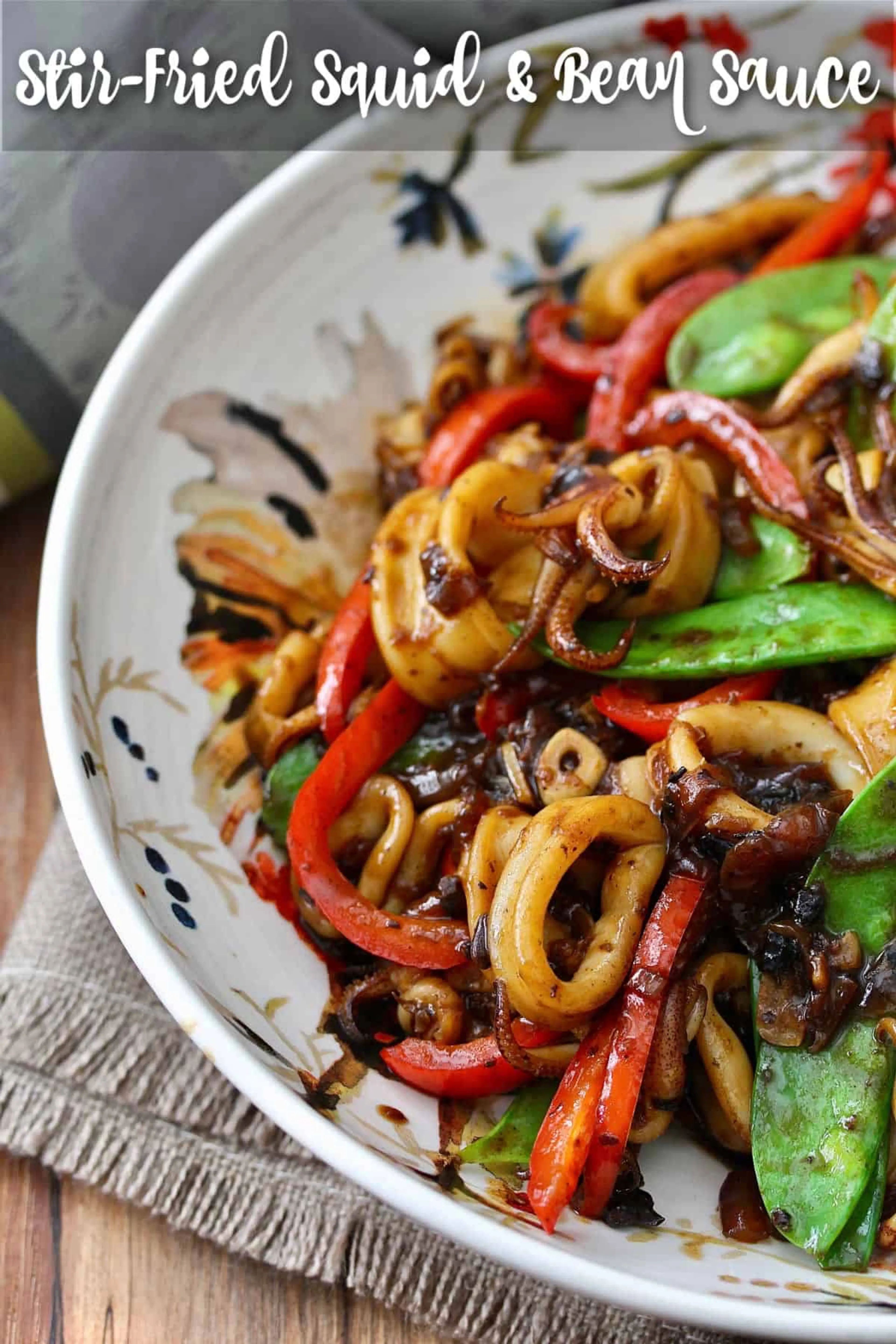 Stir-Fried Squid with Black Bean Sauce