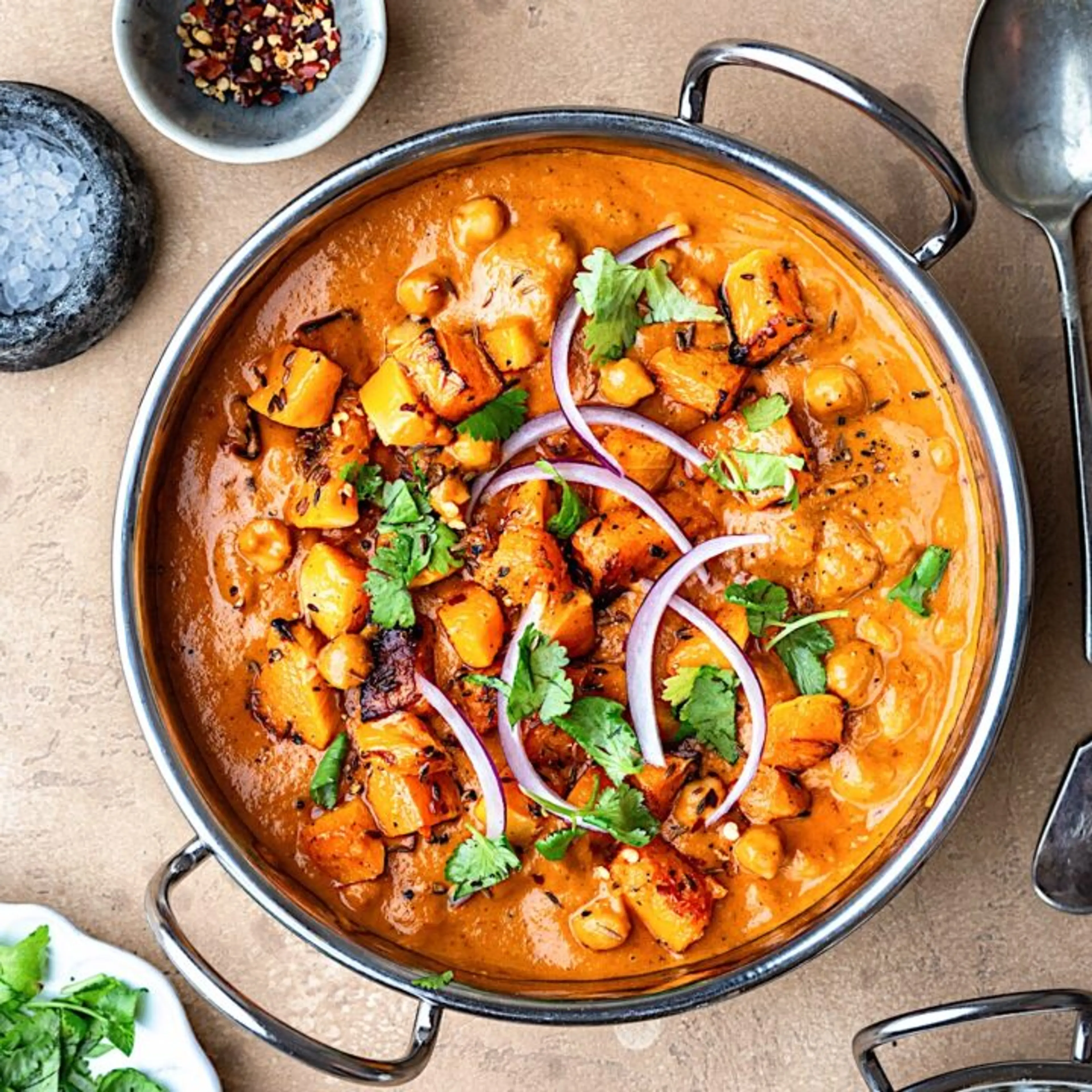 Roasted Butternut Squash and Chickpea Curry