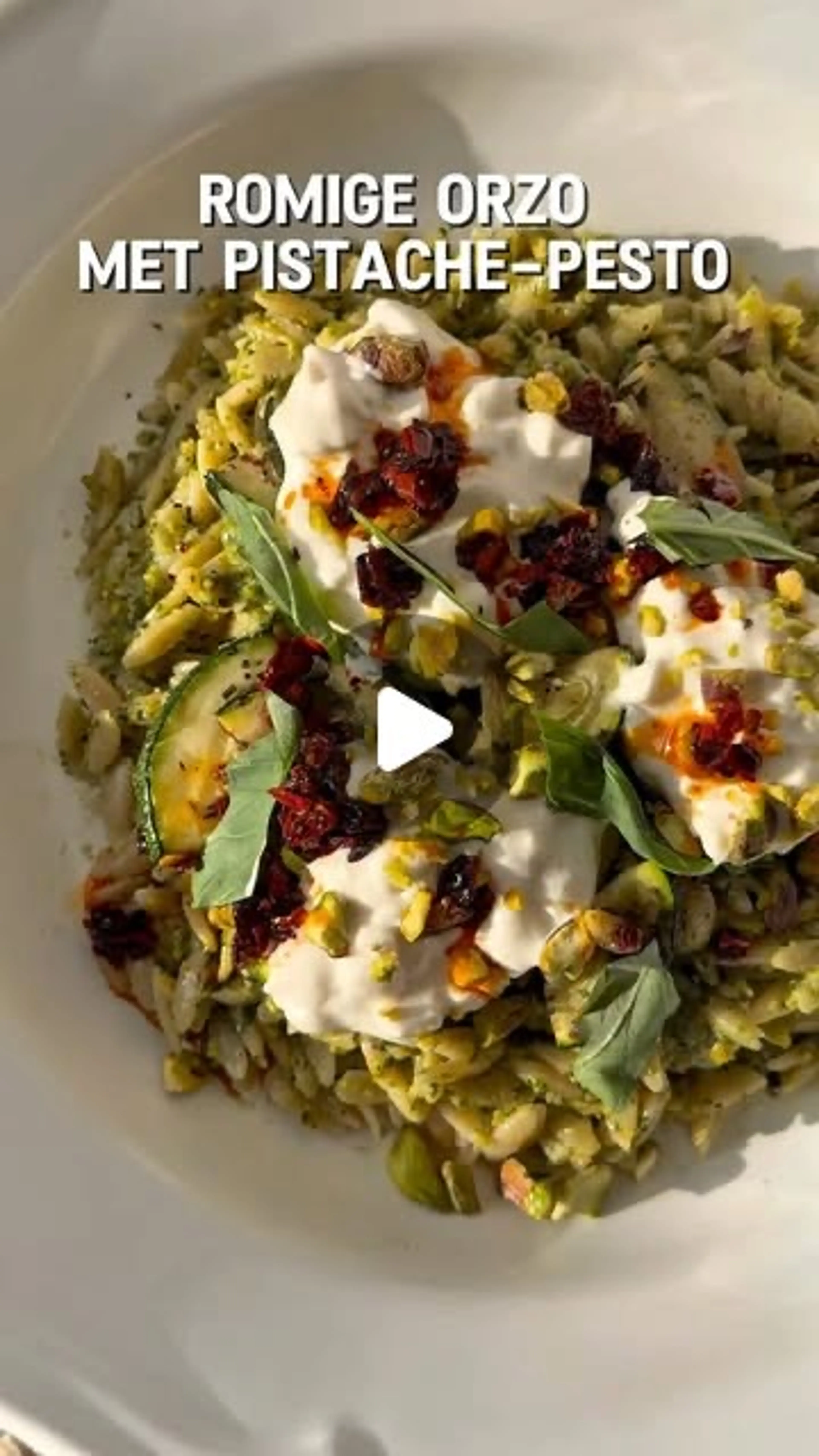 Romige Orzo Met Pistache-pesto