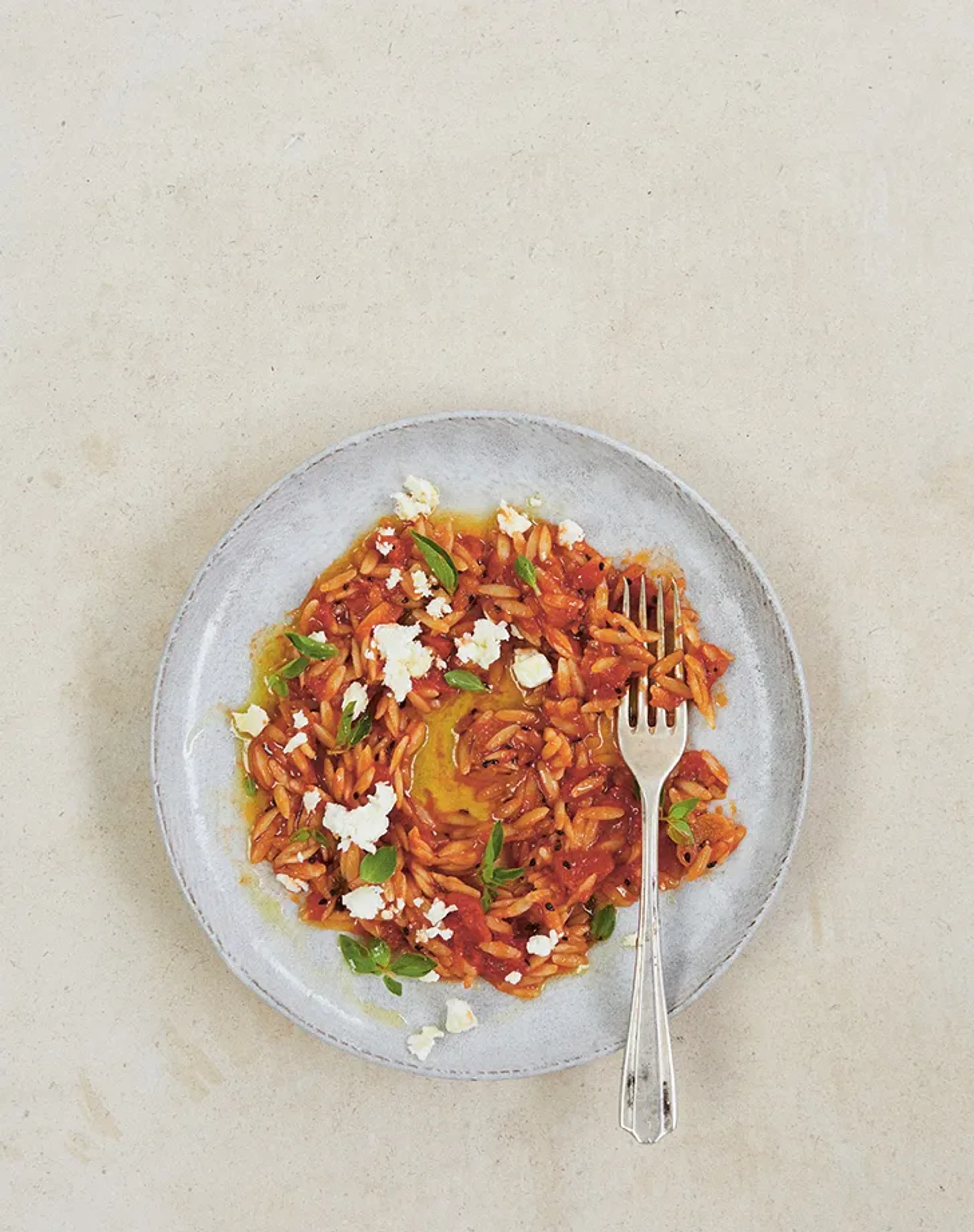 Spiced tomato orzo