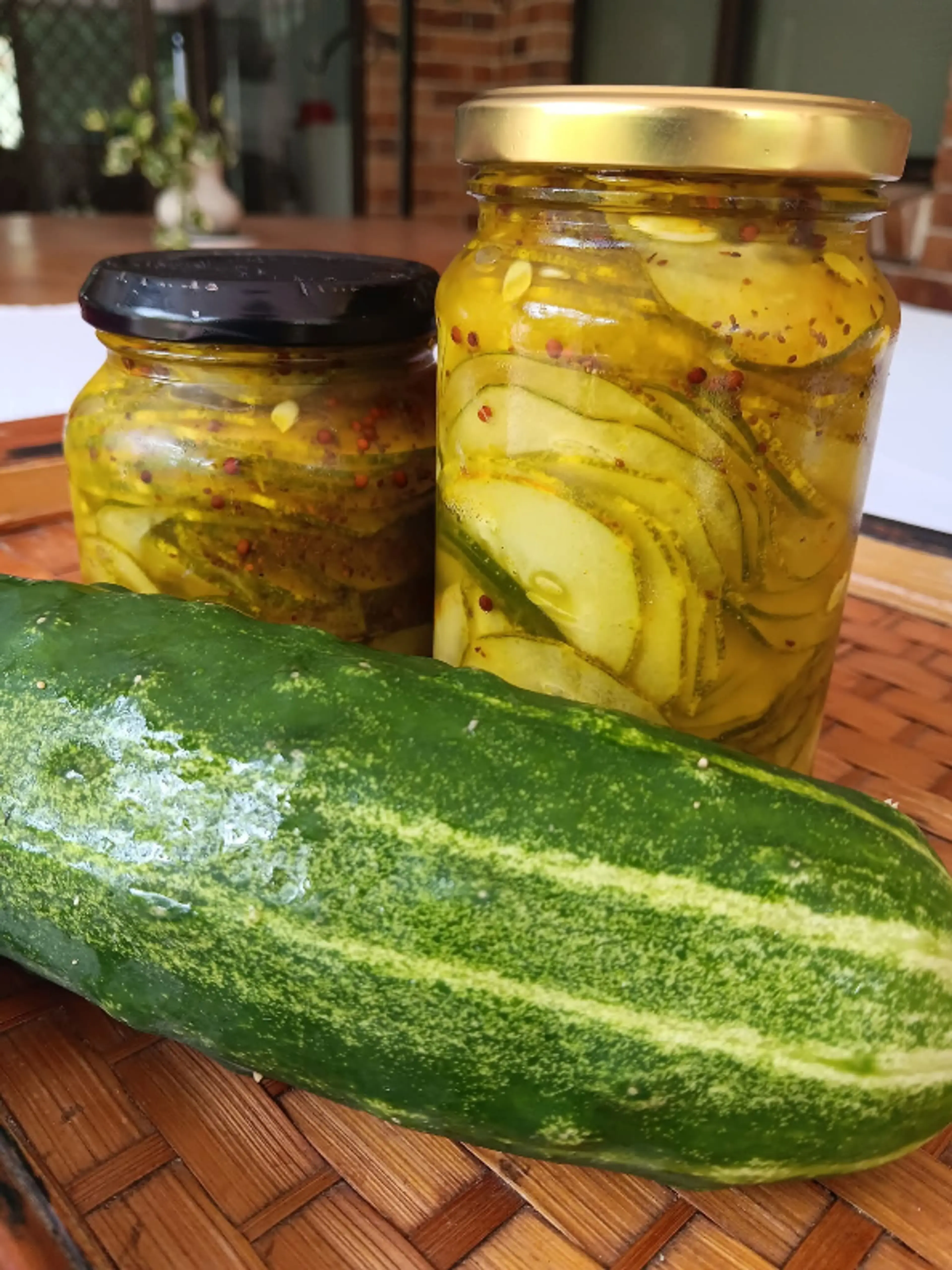 Sweet Pickled Cucumbers