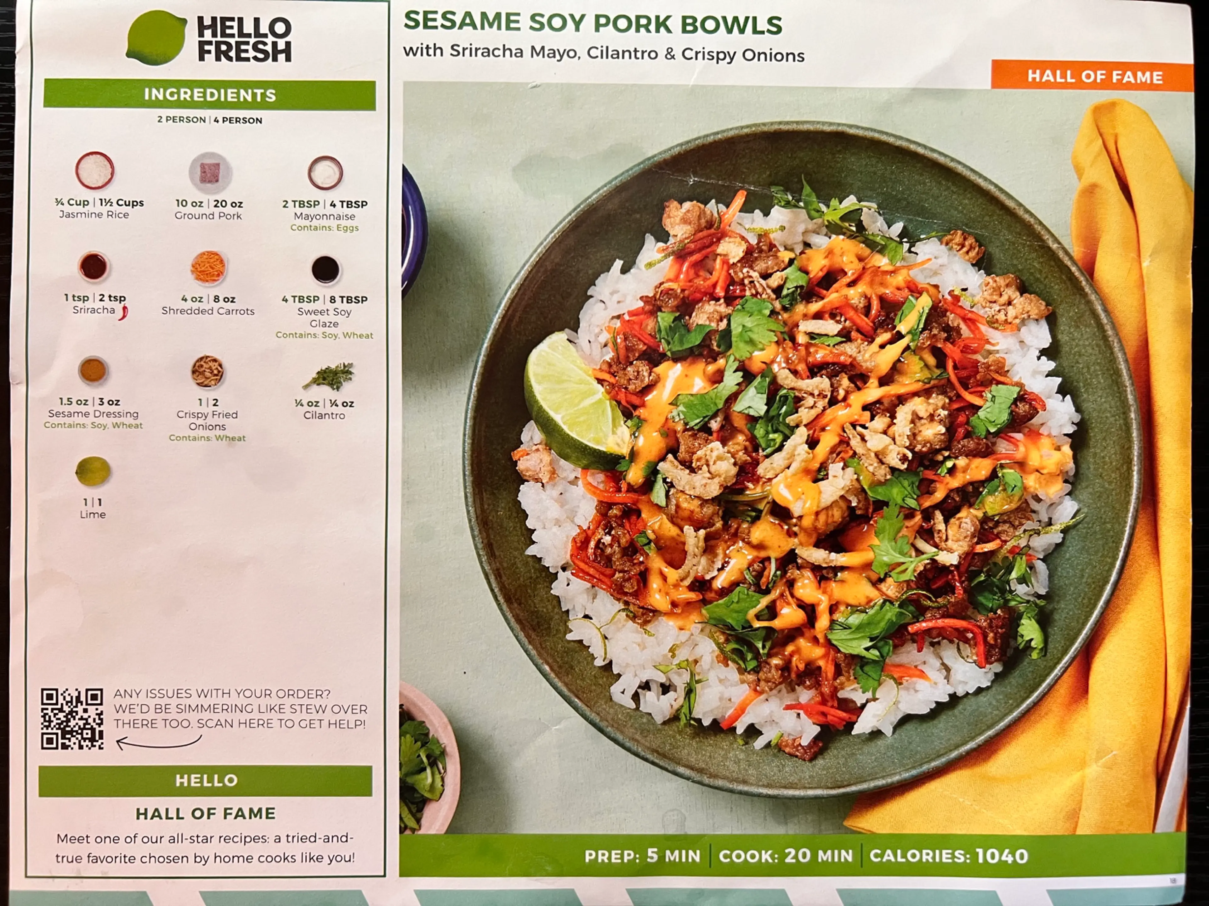 Sesame Soy Pork Bowls
