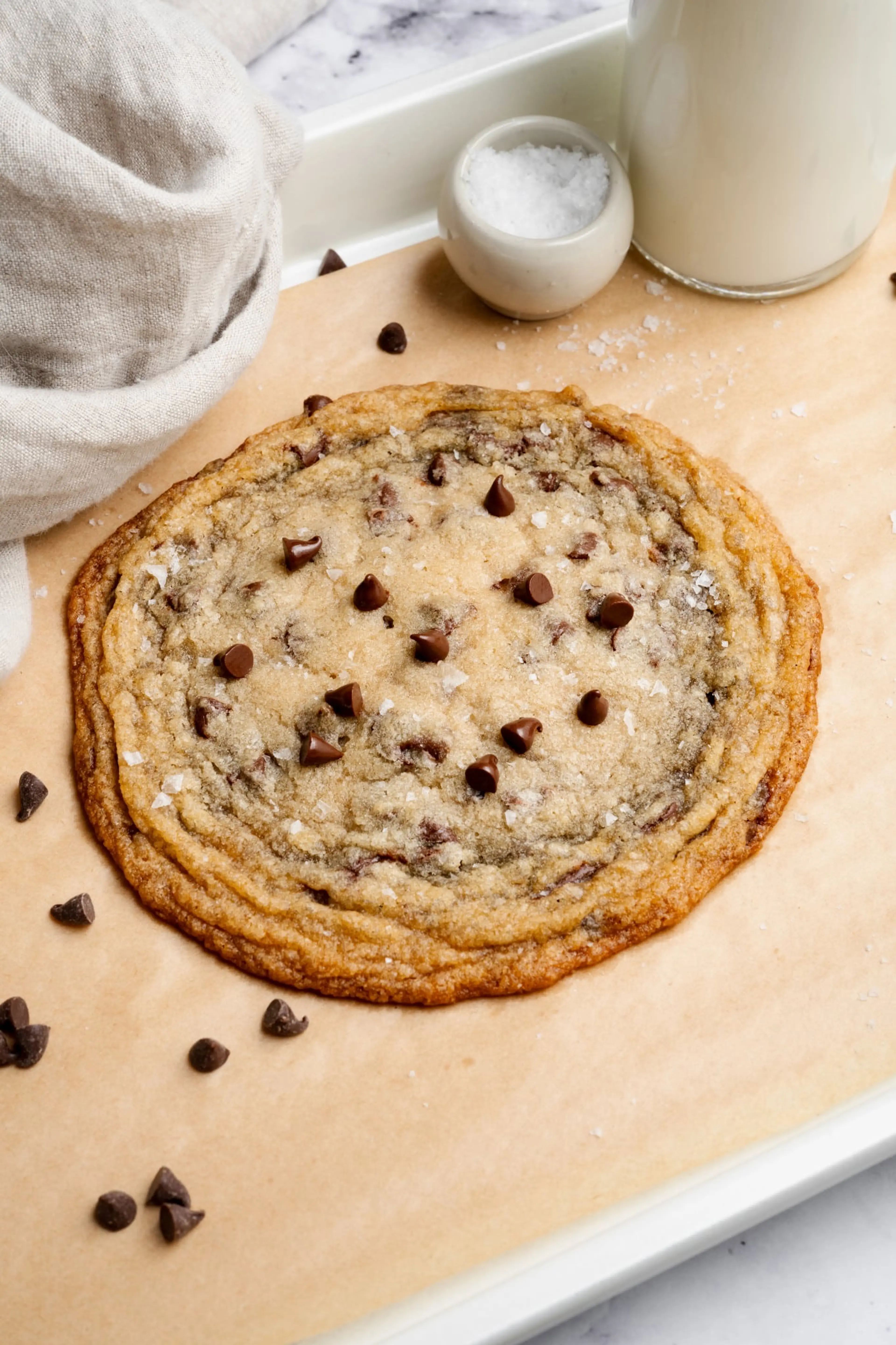 Single-Serve Thin and Chewy Chocolate Chip Cookie