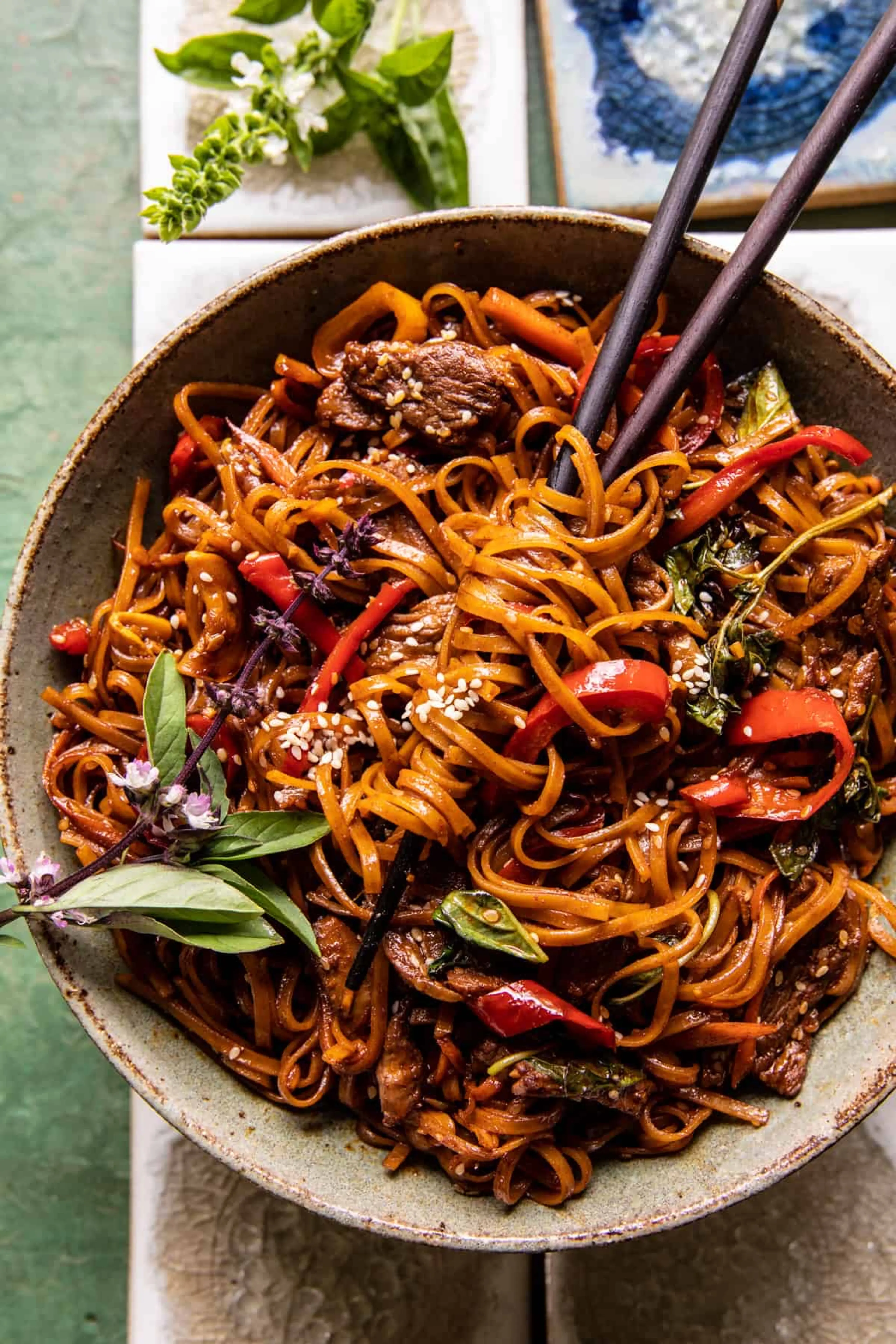 20 Minute Korean Beef Sesame Noodles