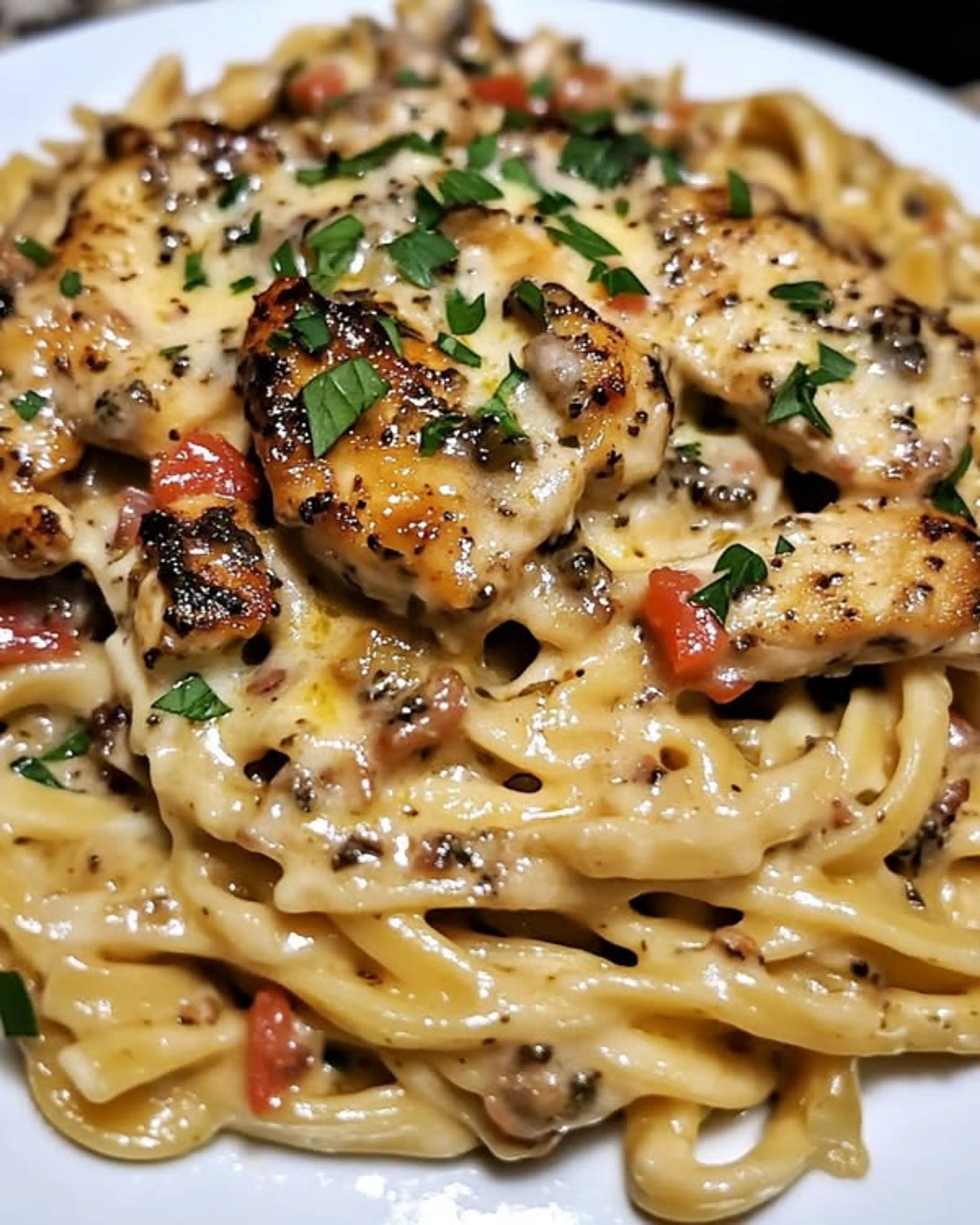 Creamy Cowboy Chicken Linguine with Herb Butter