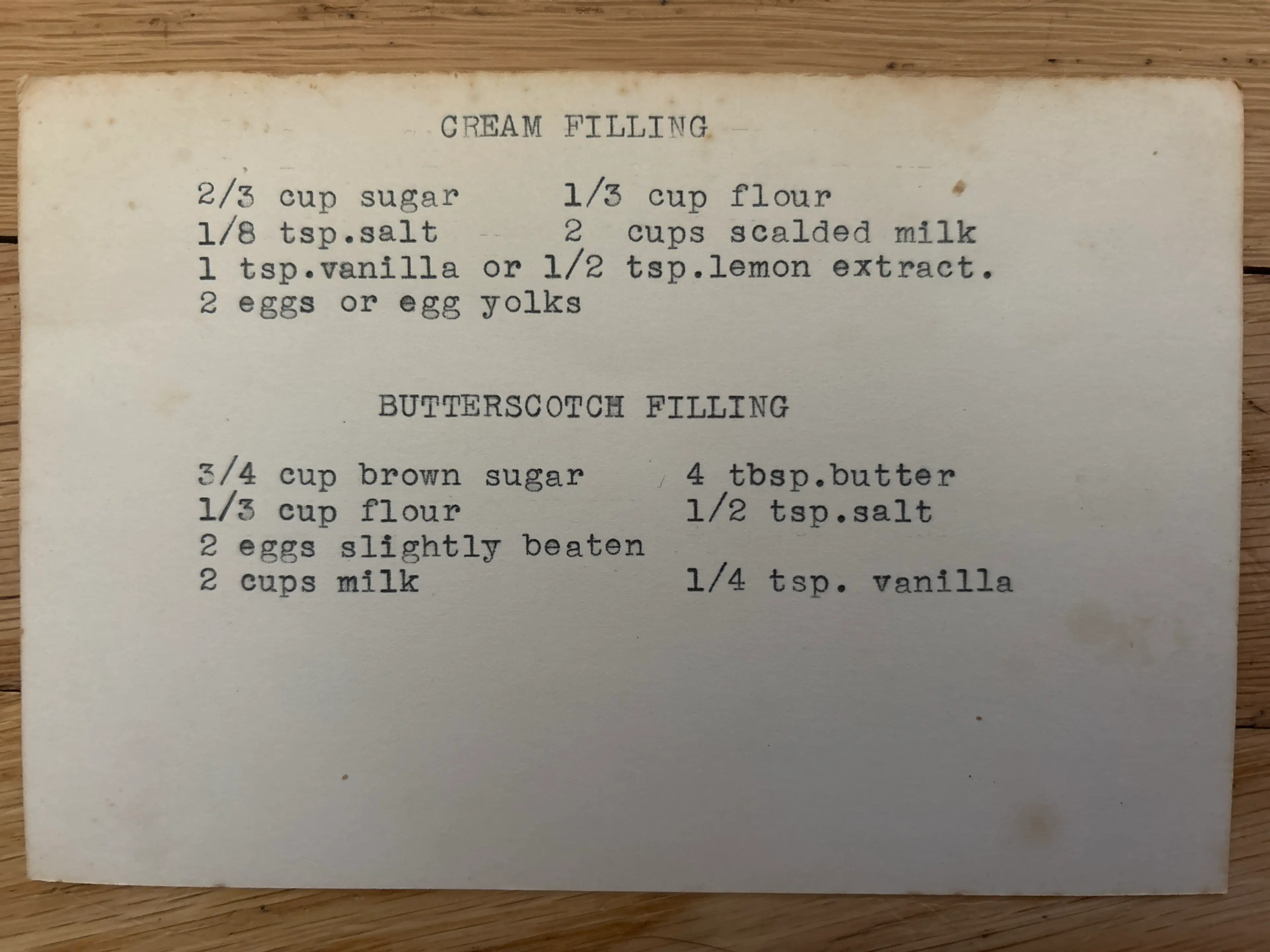 Cream Filling / Butterscotch Filling