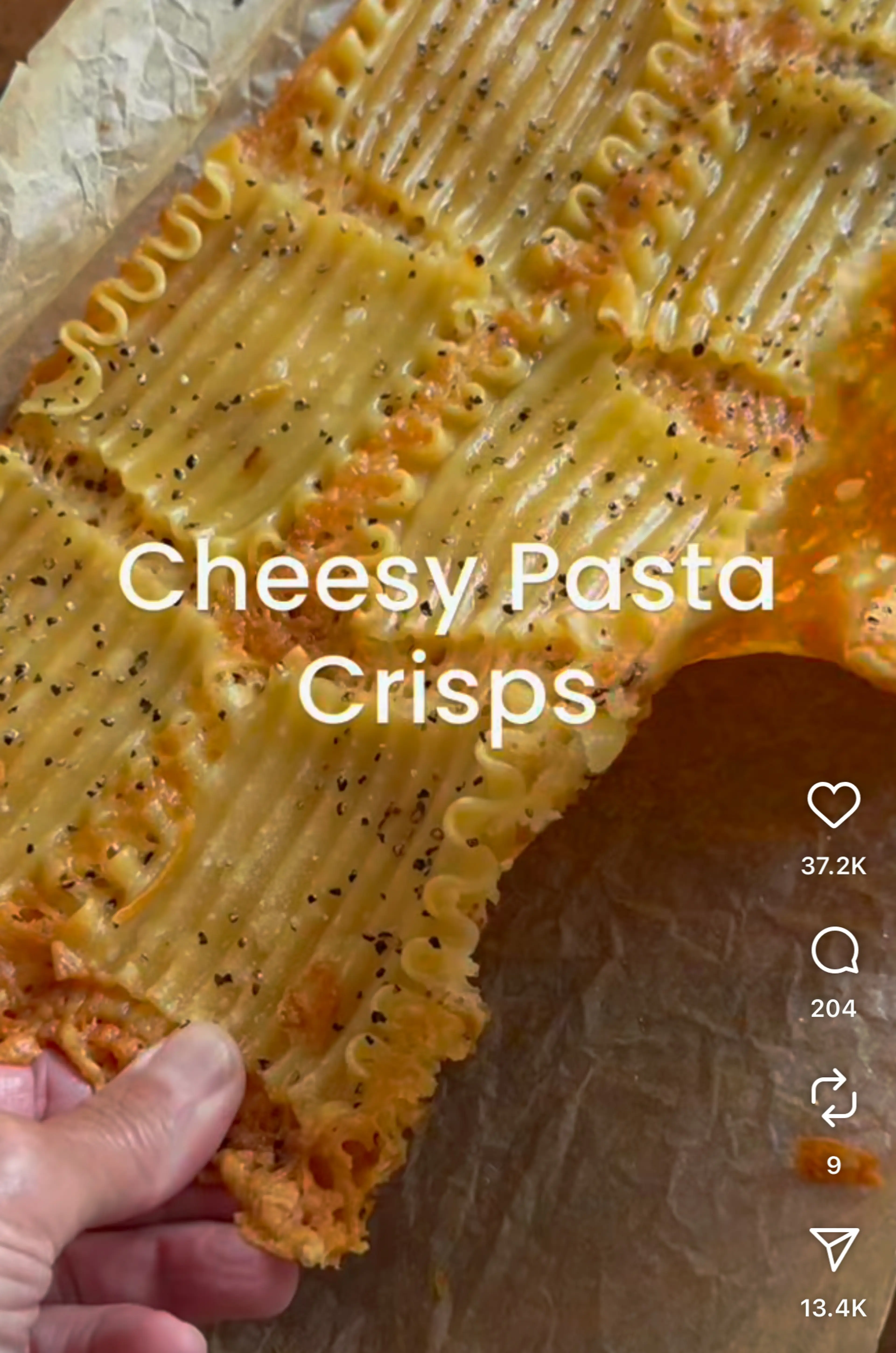 Cheesy Pasta Crisps