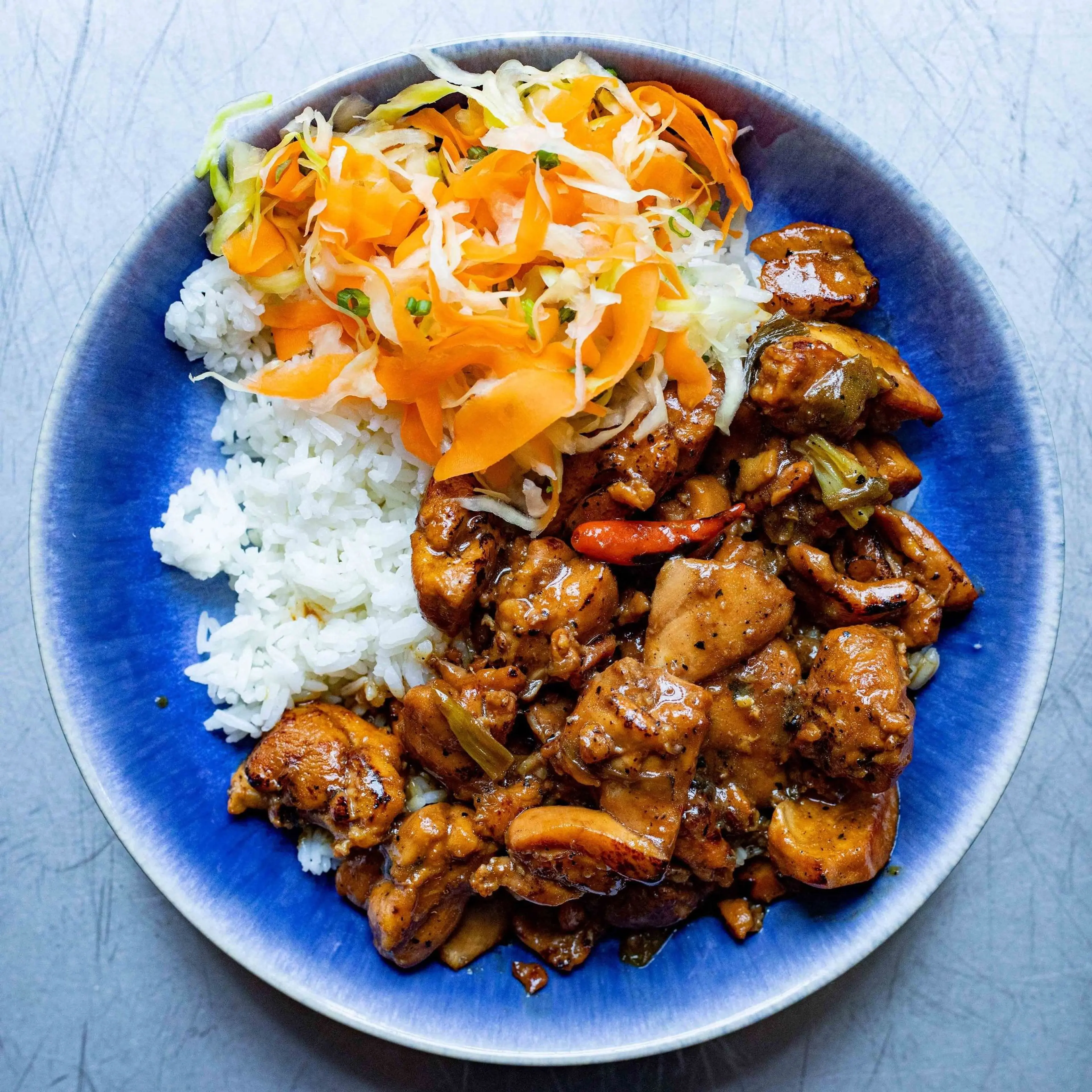 Coconut Caramel Chicken Rice Bowl