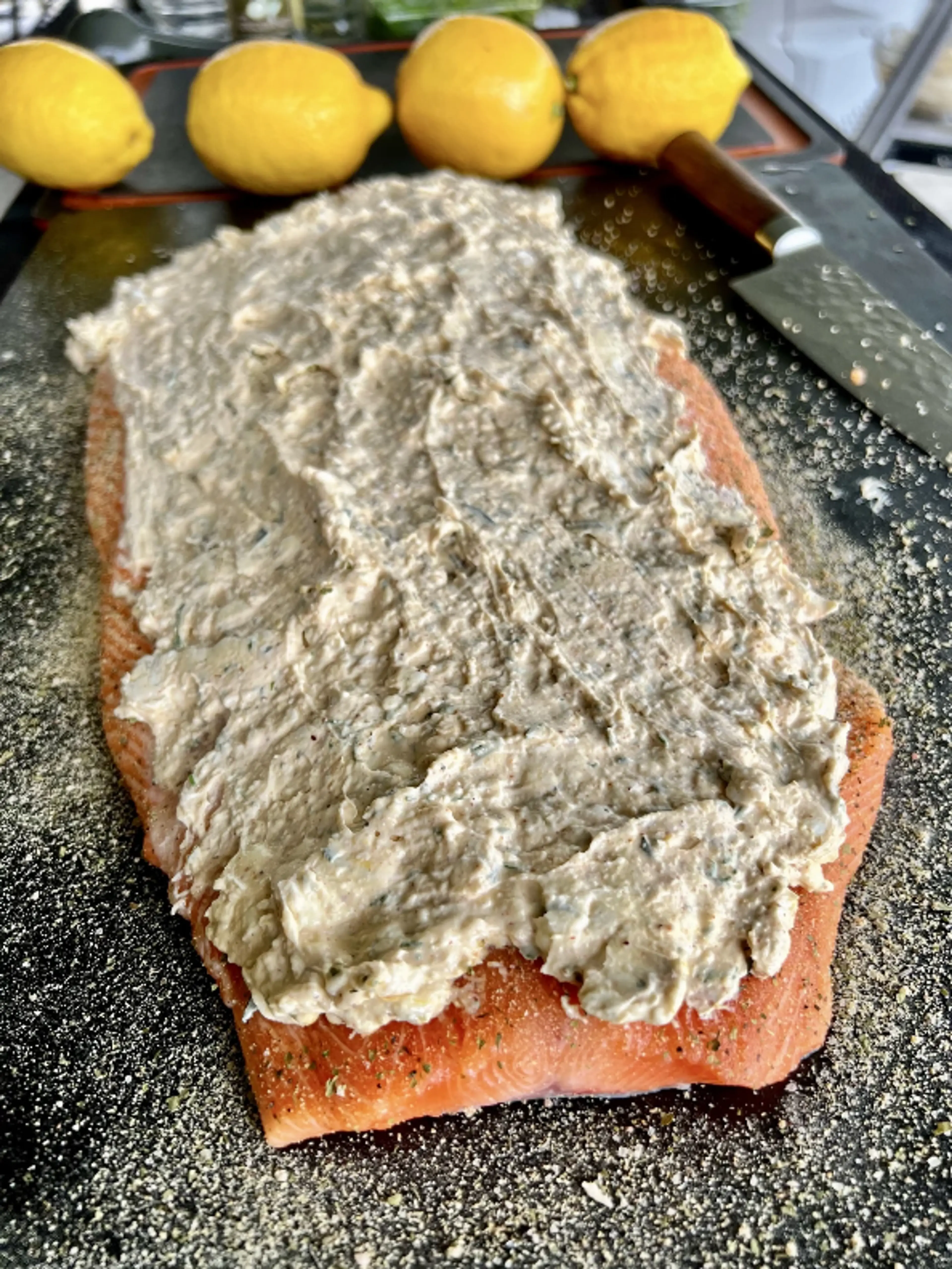 Parmesan Herb Salmon Pinwheels