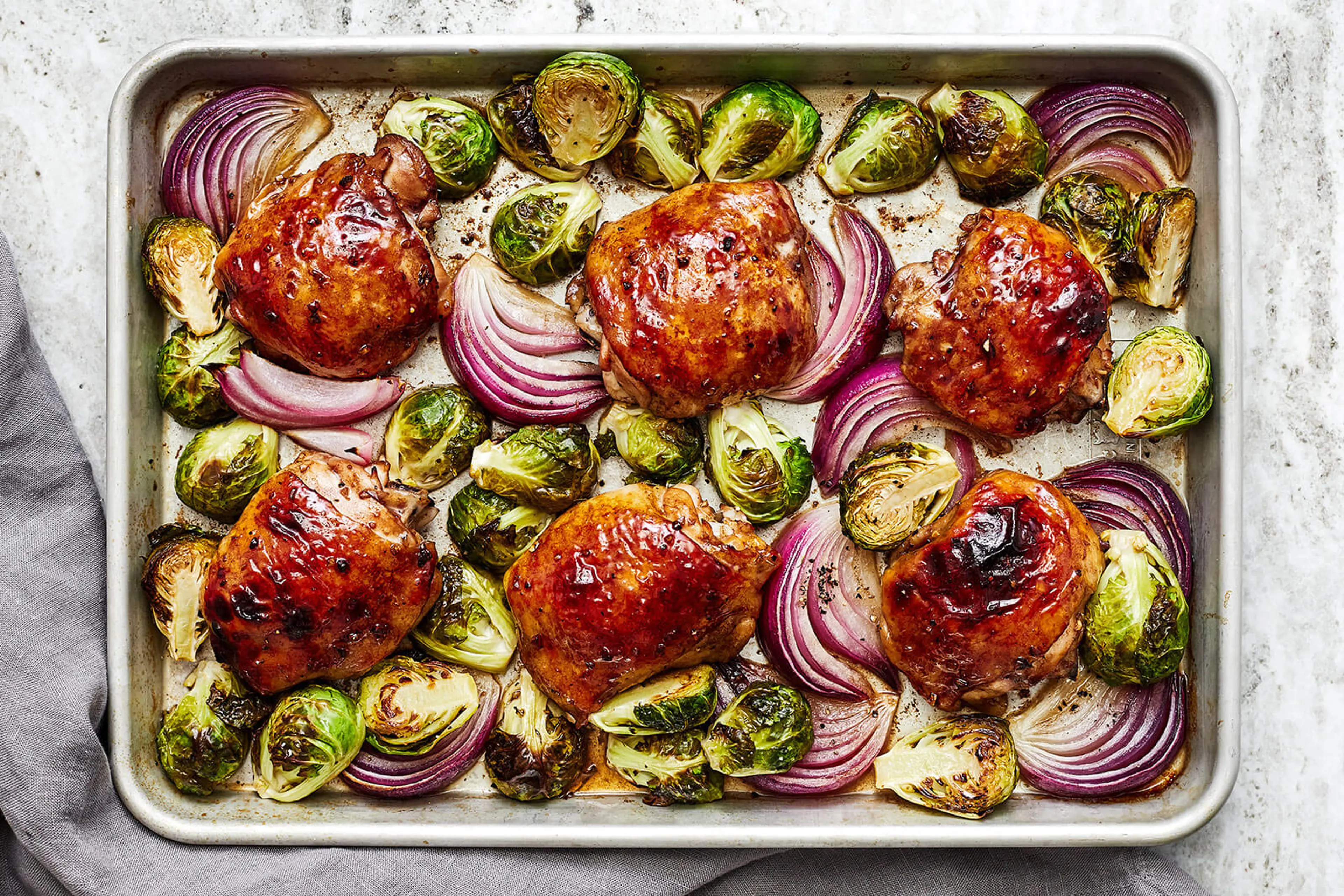 Balsamic Chicken with Brussels Sprouts