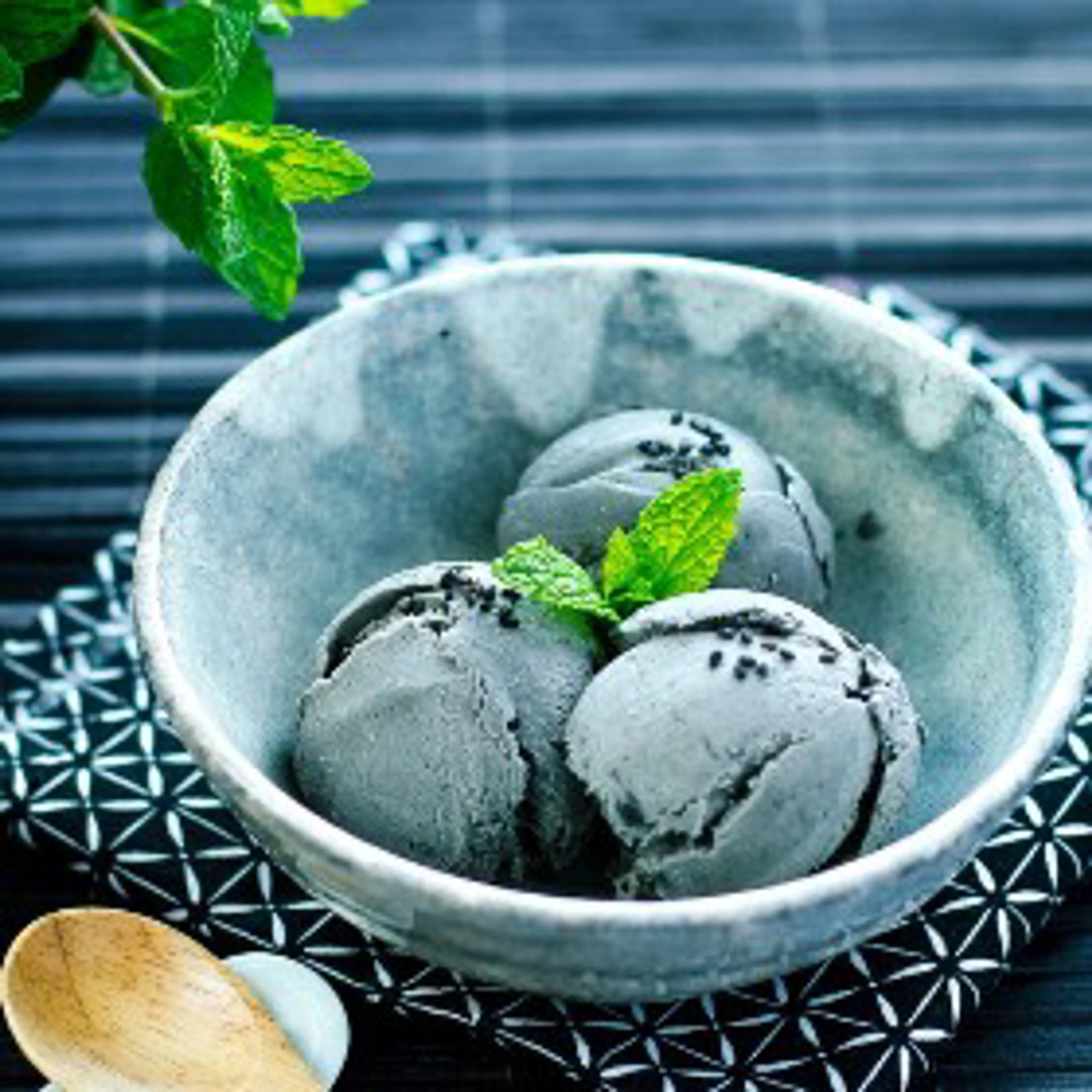 Black Sesame Ice Cream