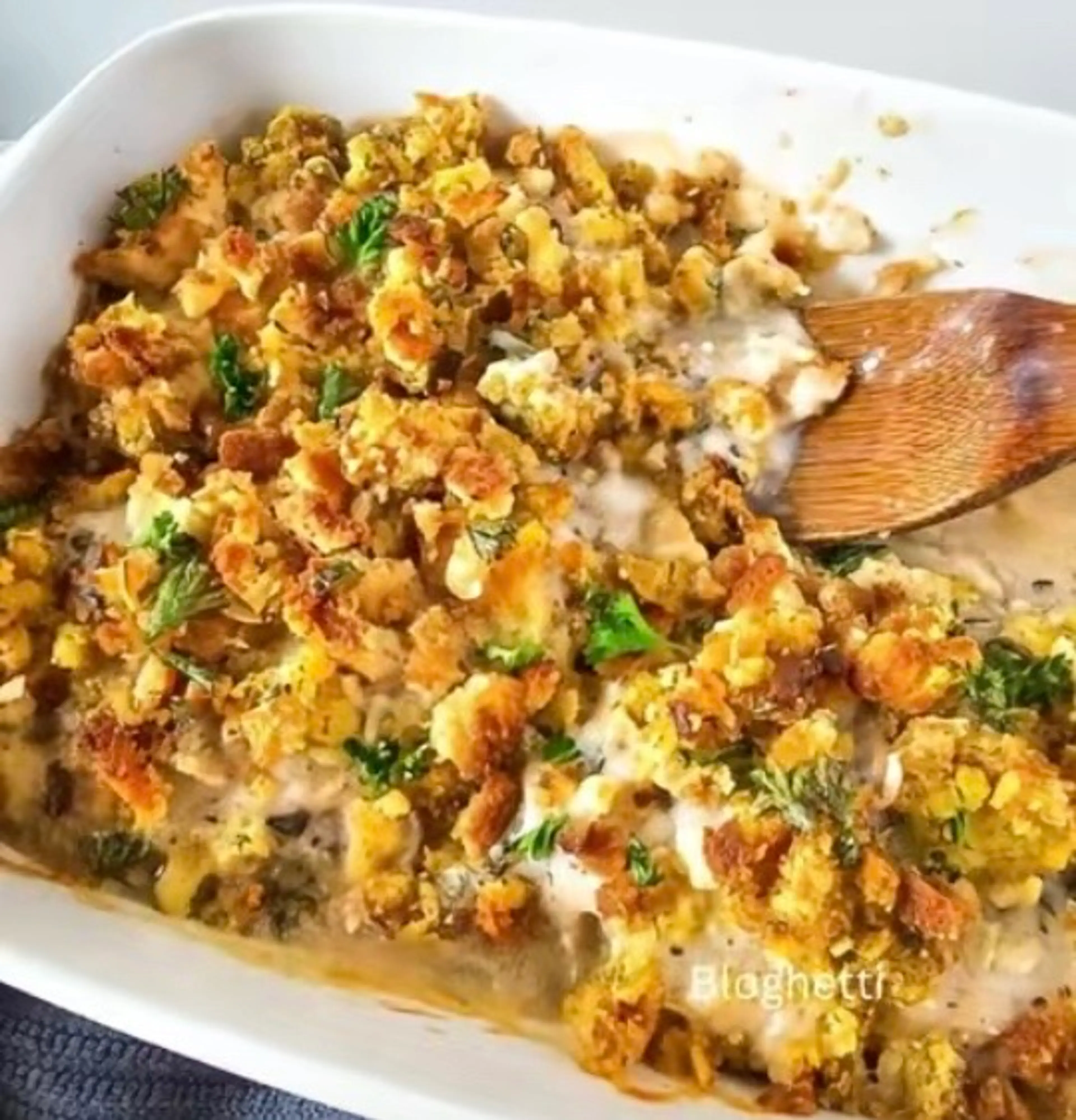 Pork Chop Stuffing Bake
