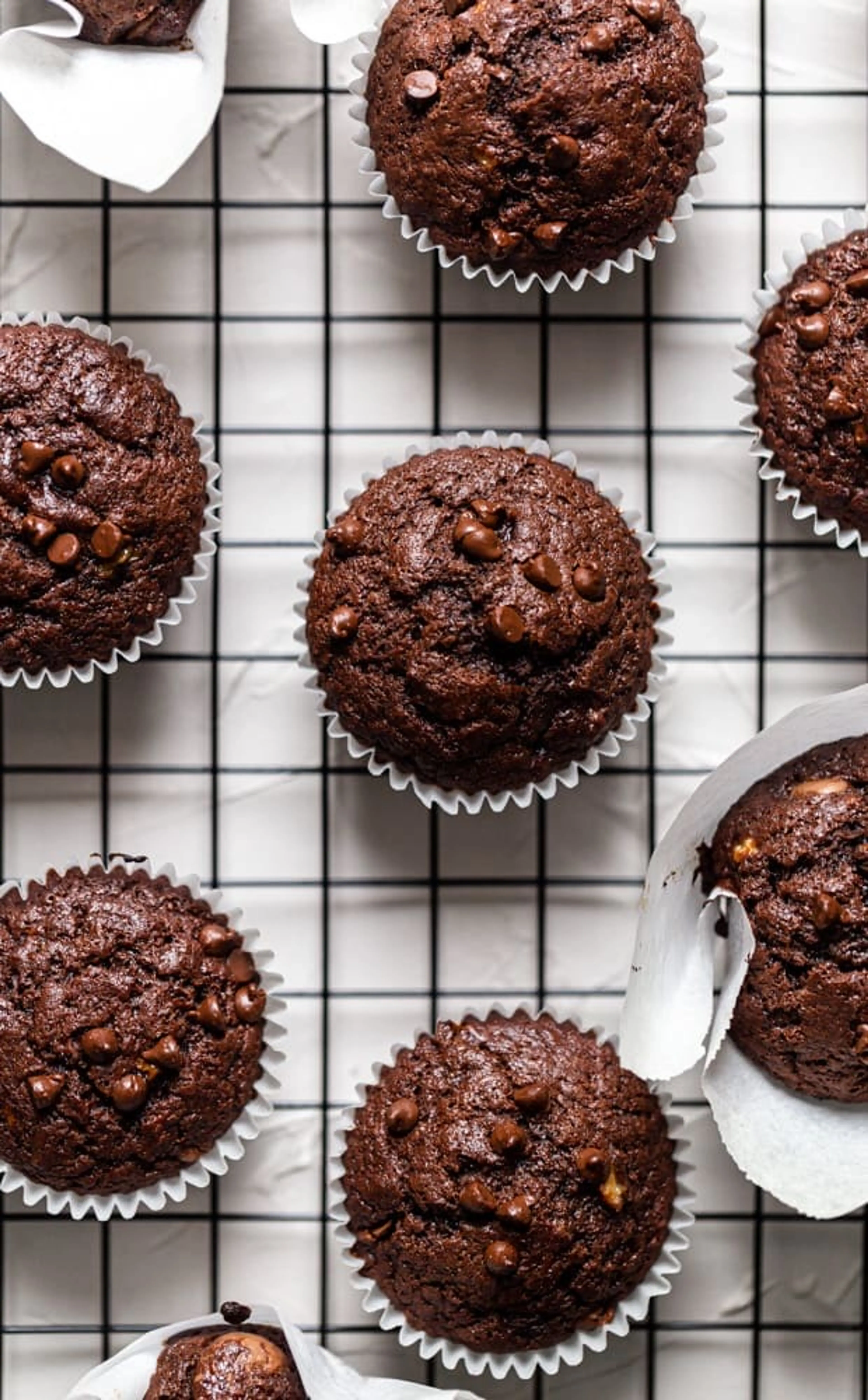 Ridiculously Amazing Double Chocolate Banana Muffins