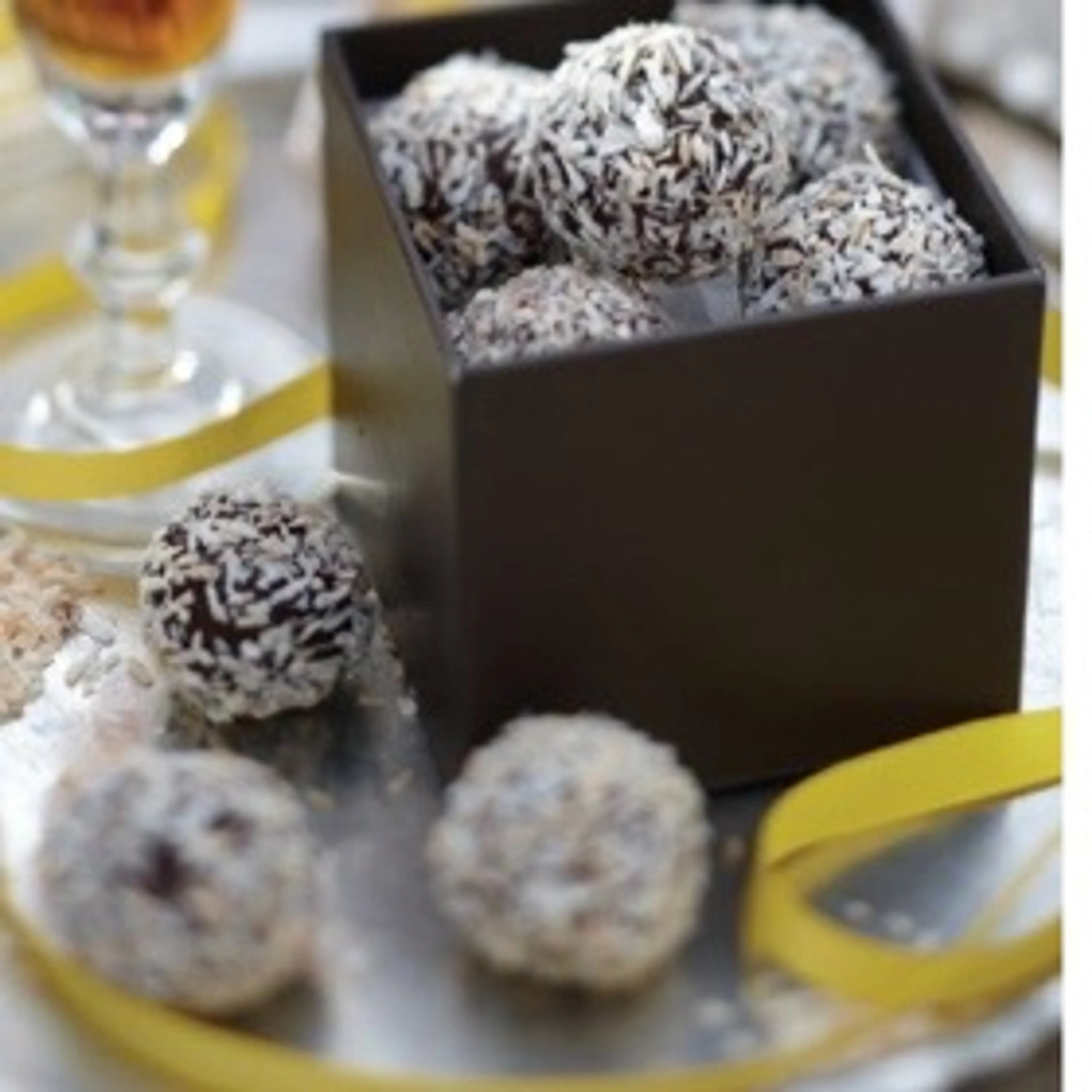 DARK CHOCOLATE  ORANGE COCONUT TRUFFLES