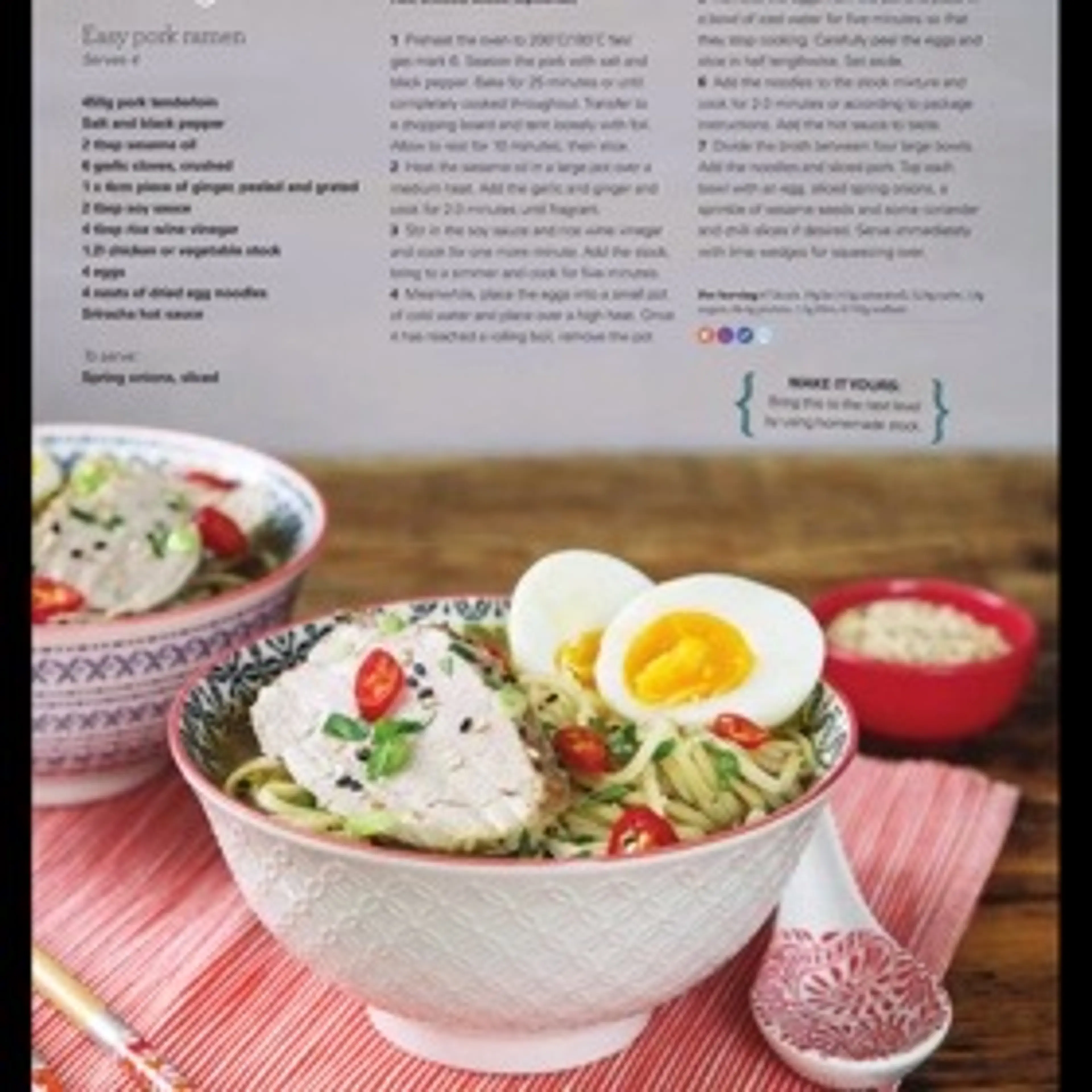 Easy pork ramen