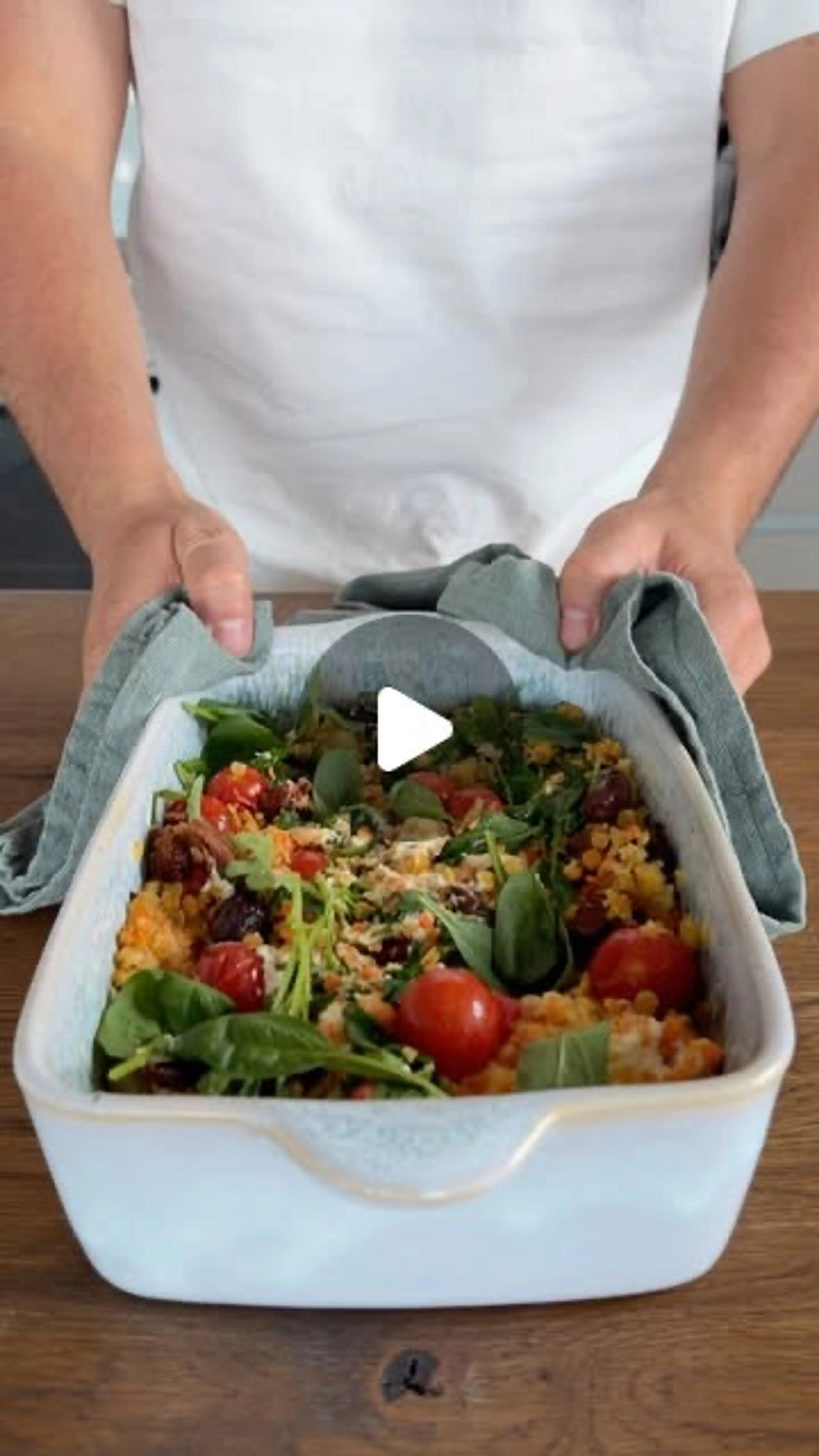 Ofen Linsen mit Feta