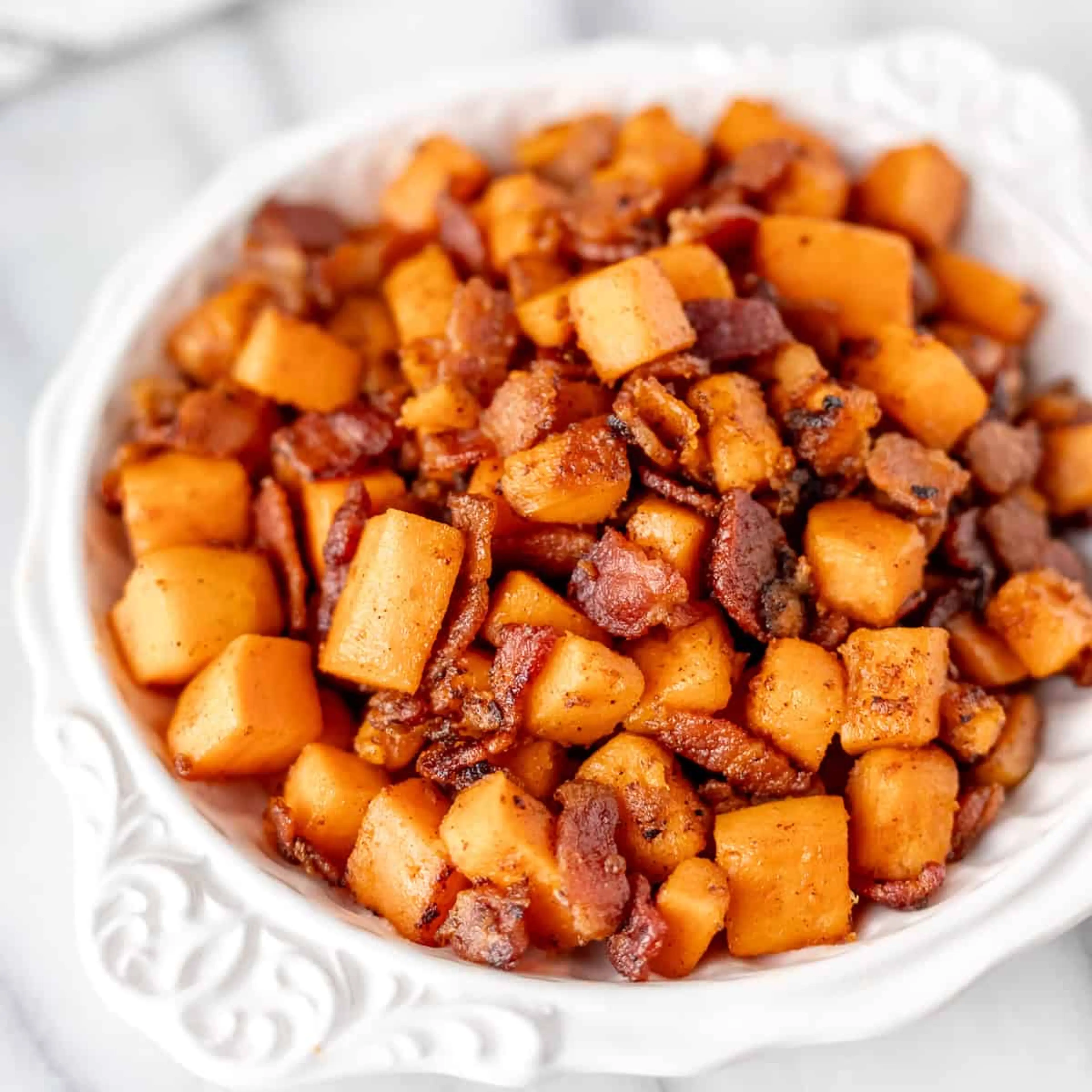 Maple Bacon Sweet Potato Hash