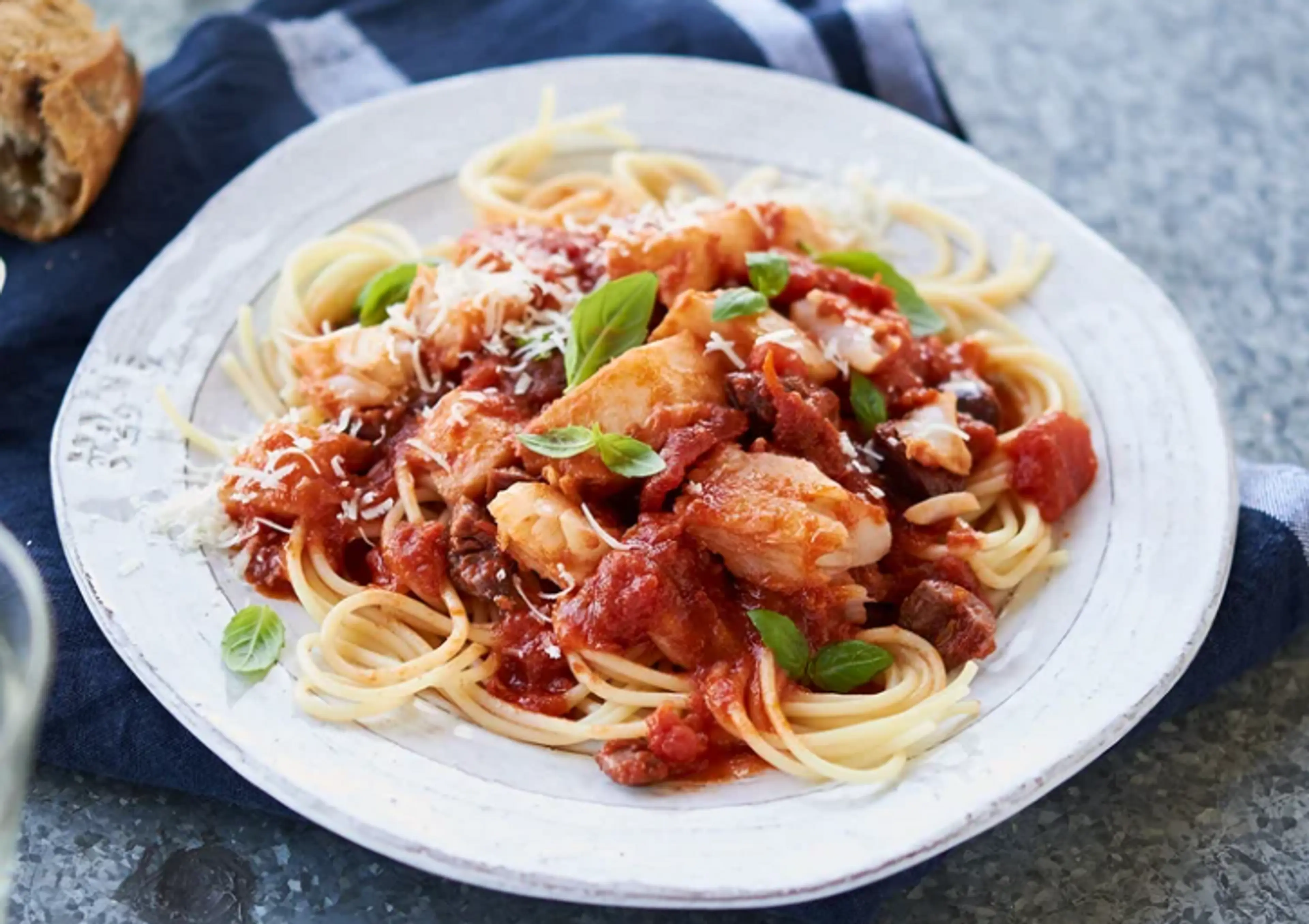 Spicy Wild Alaska Pollock with Pasta | Recipes | Trident Sea