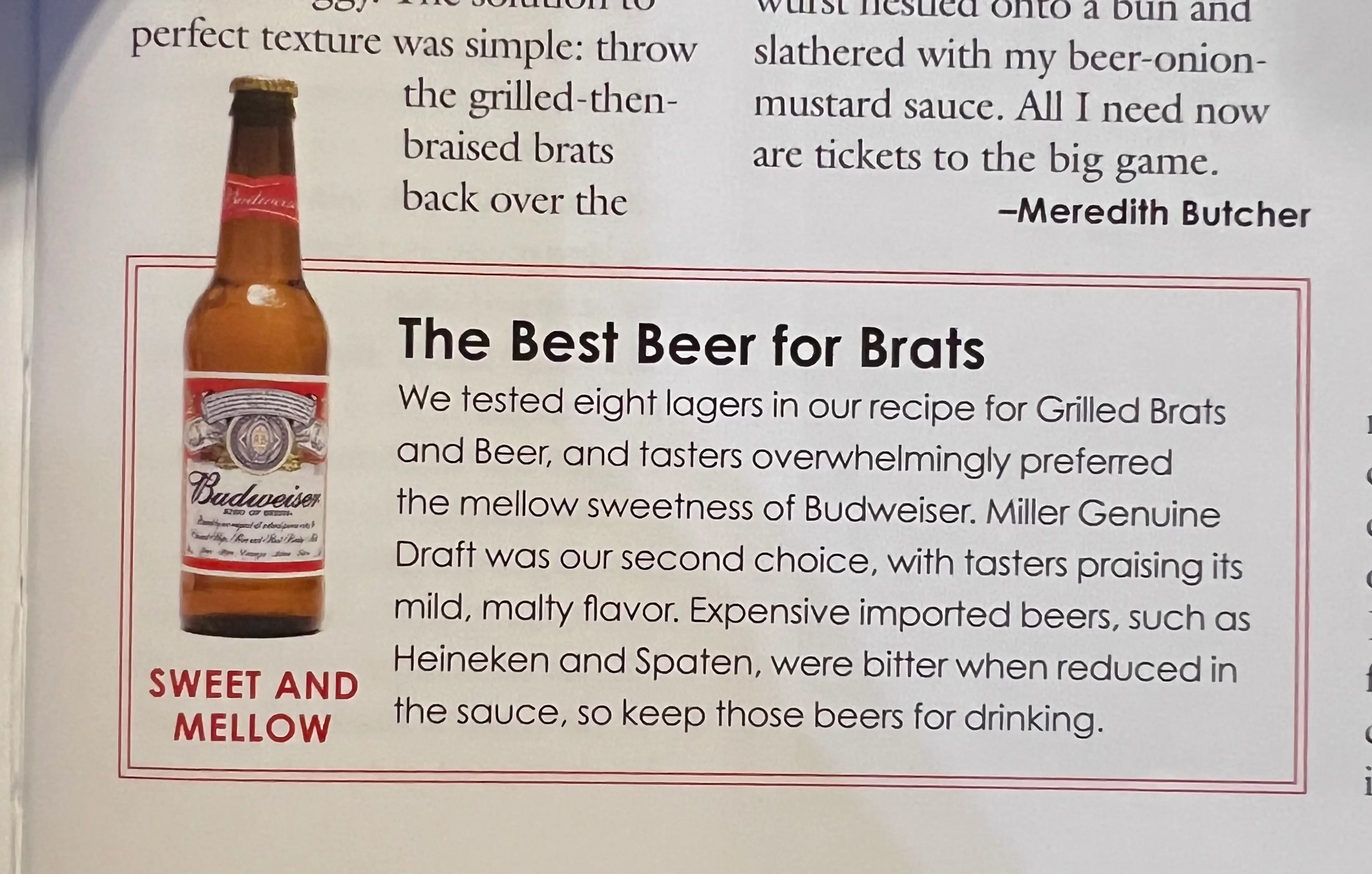 Grilled Brats and Beer (ATK)