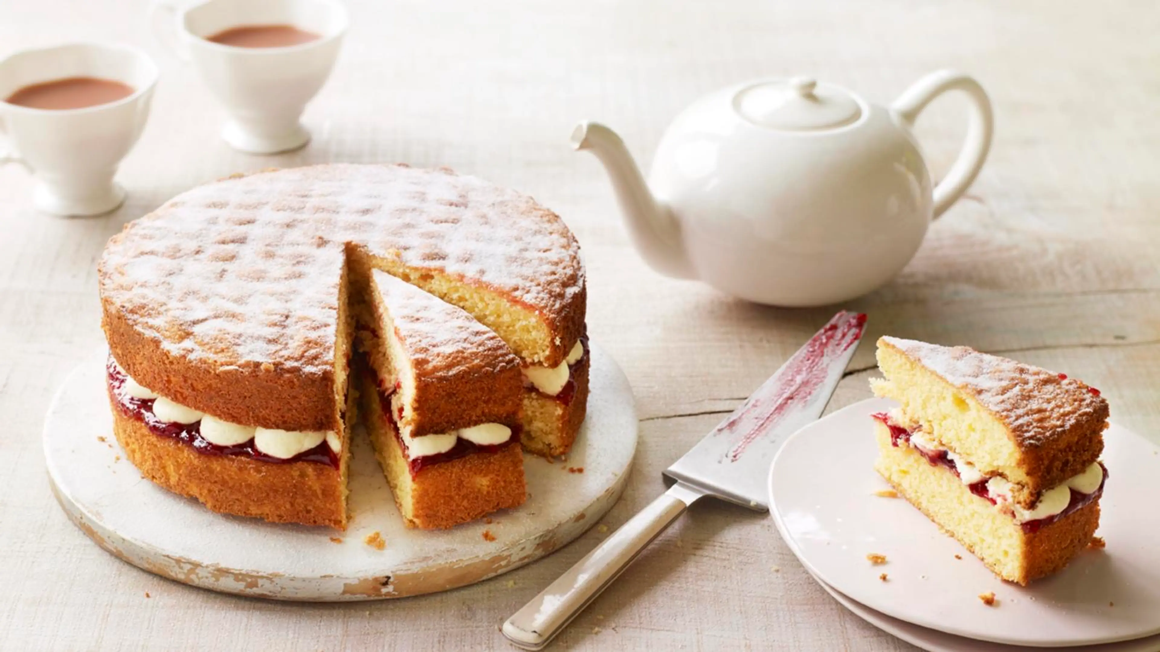 Mary’s Victoria sandwich with buttercream