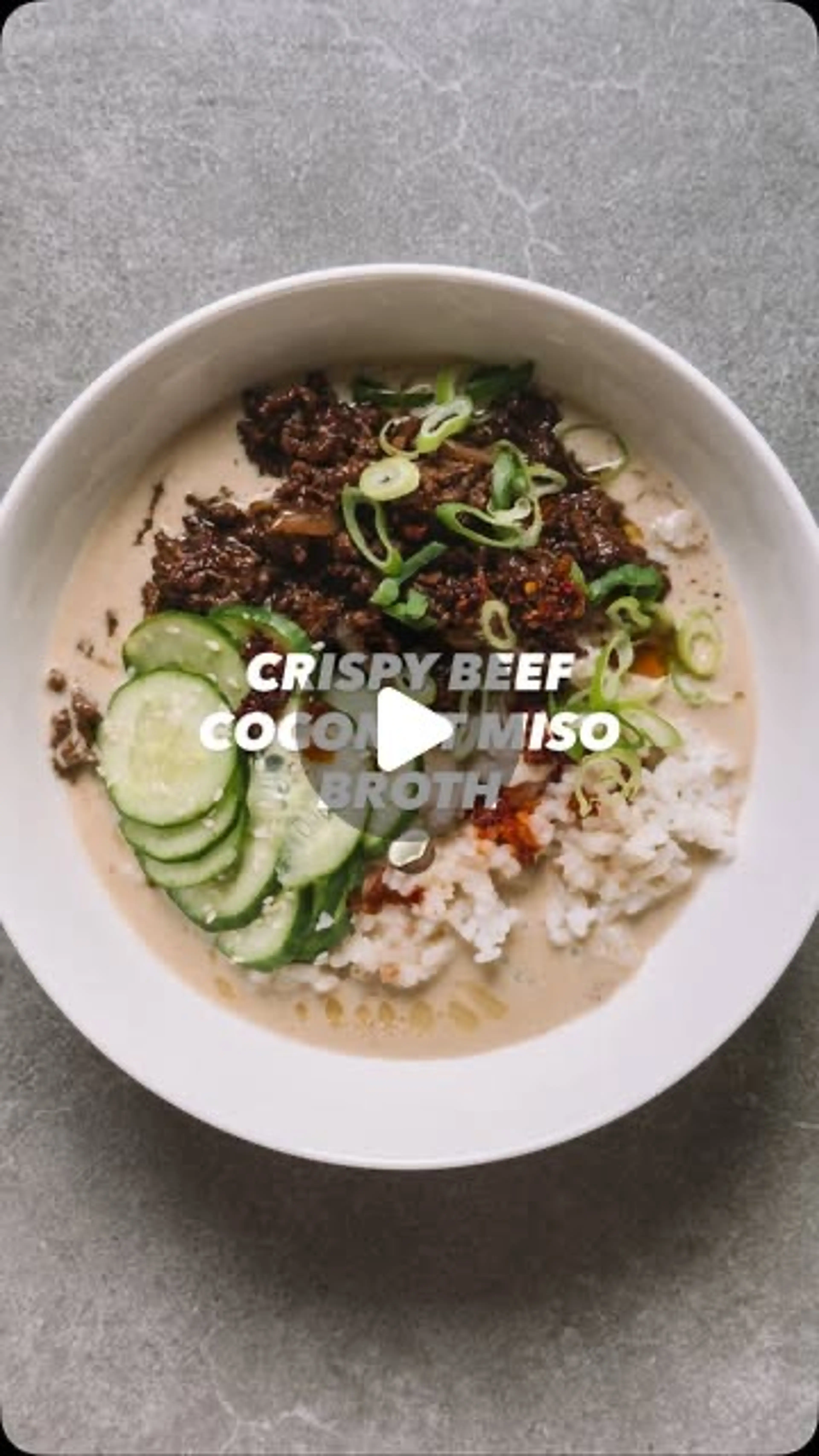Crispy Beef with Coconut Miso Broth