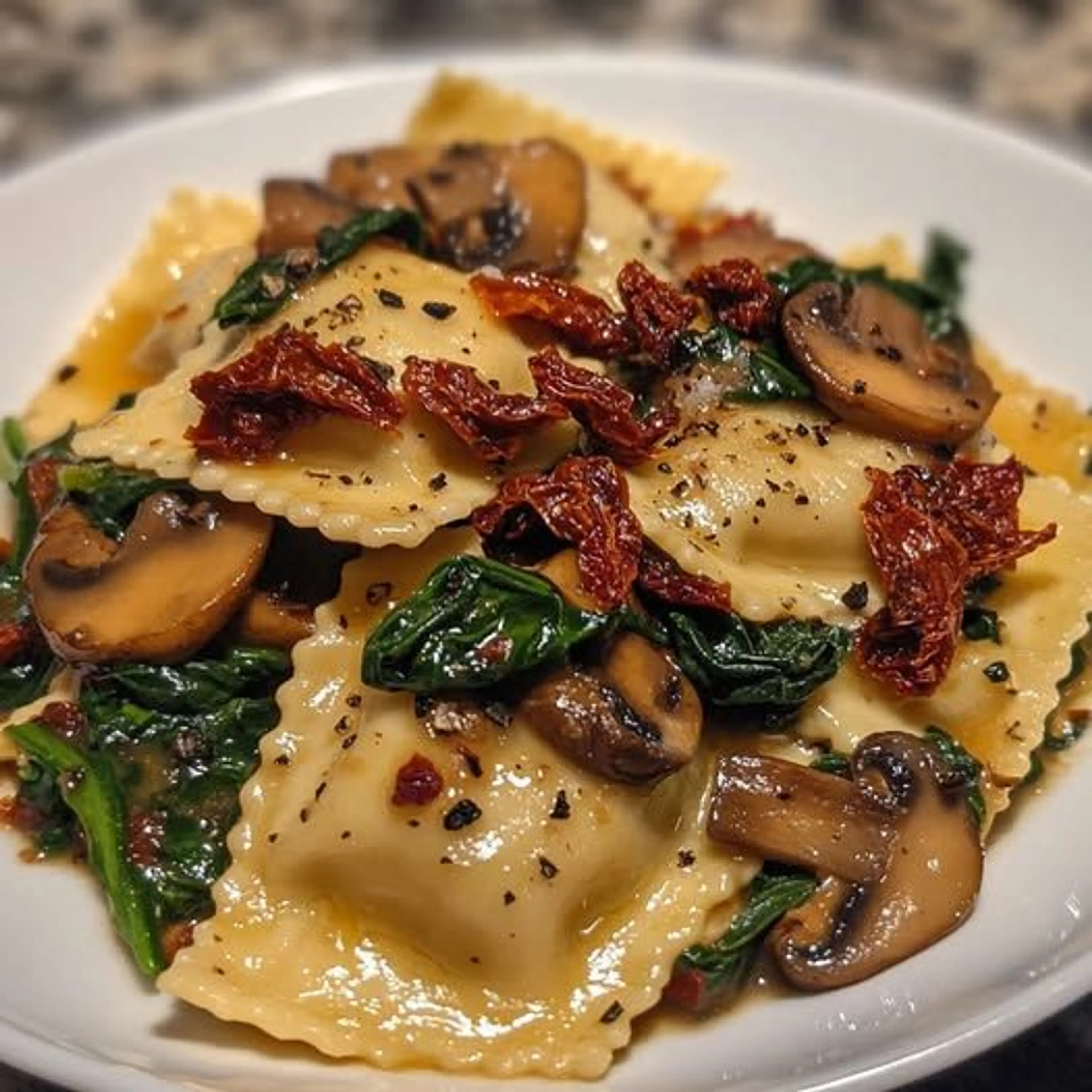 Delicious Ravioli with Sautéed Goodies