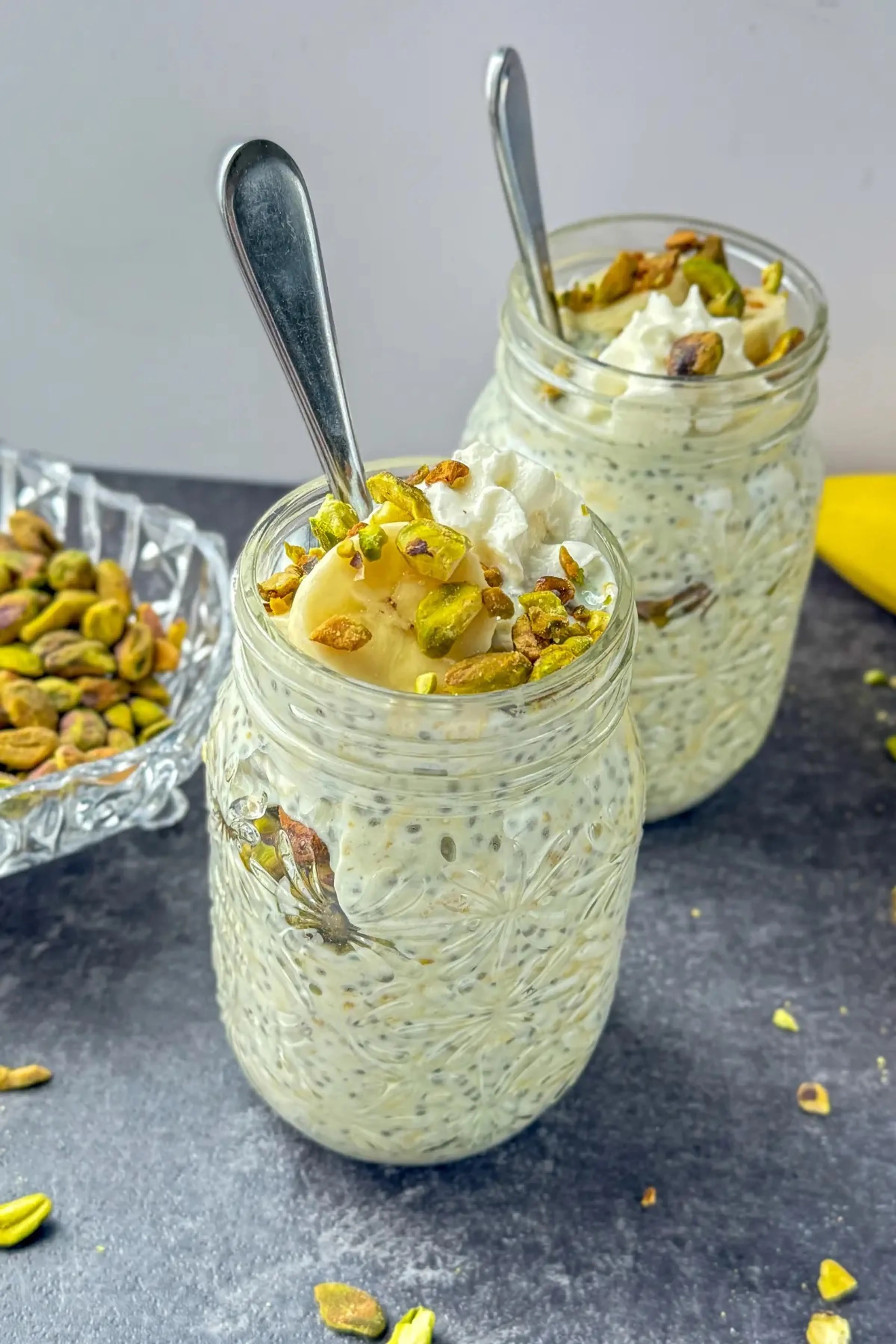 Creamy High Protein Pistachio Pudding Overnight Oats